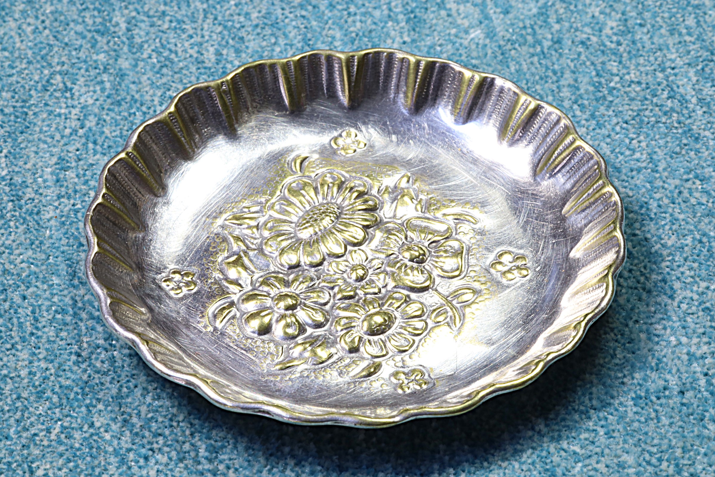 Antiguedades de small modernist tray brass meneses