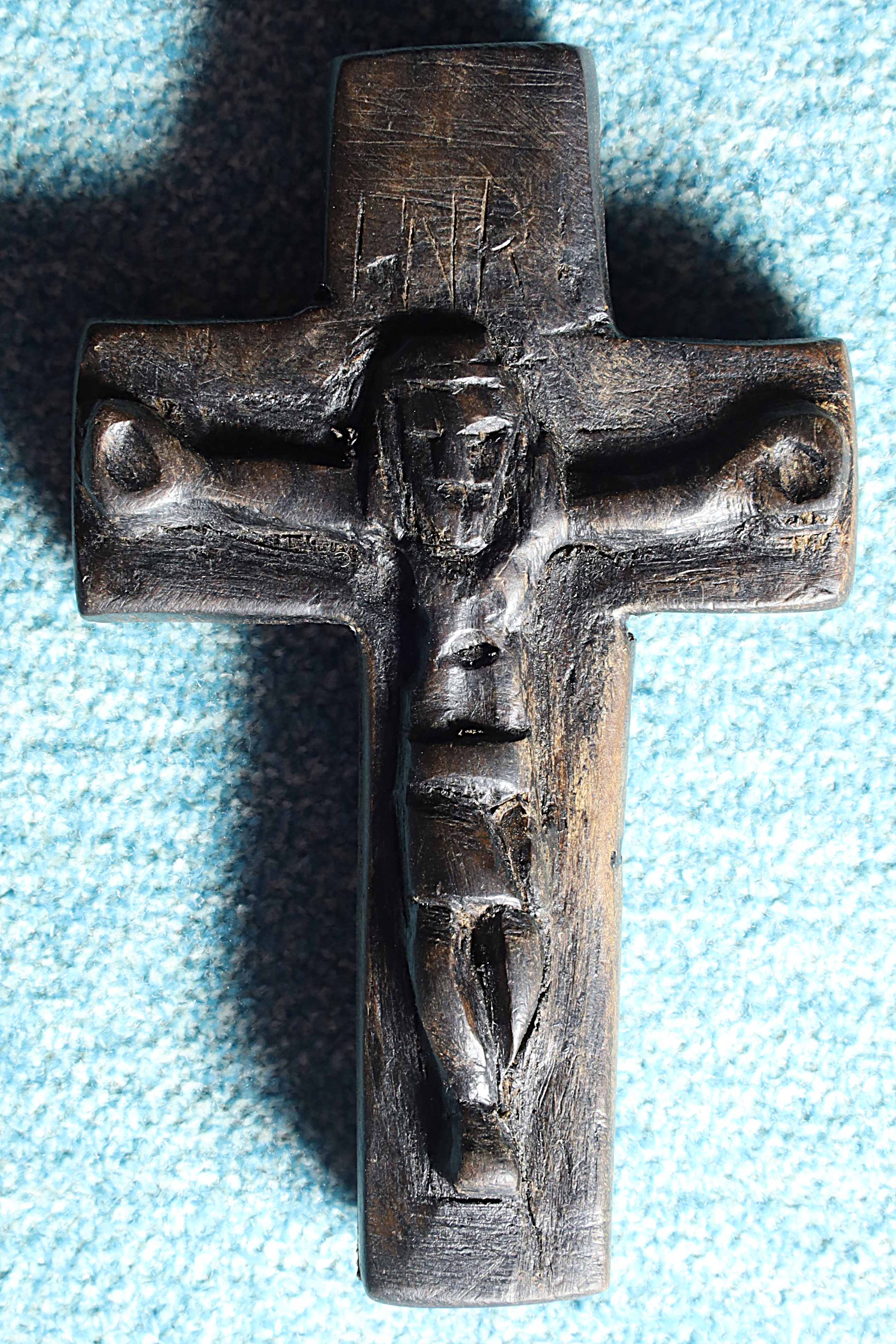 Antiguedades de small wooden crucifix popular carving cross