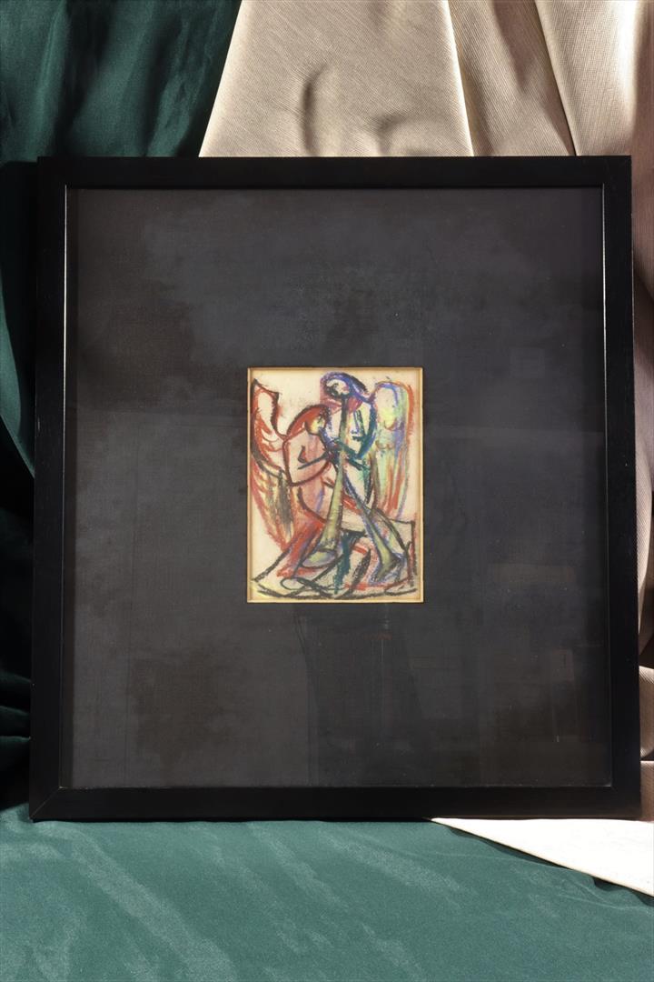 Antiguedades - DIBUJO AL PASTEL. FELICITACIÓN NAVIDEÑA. PALAU Y FERRÉ (T)