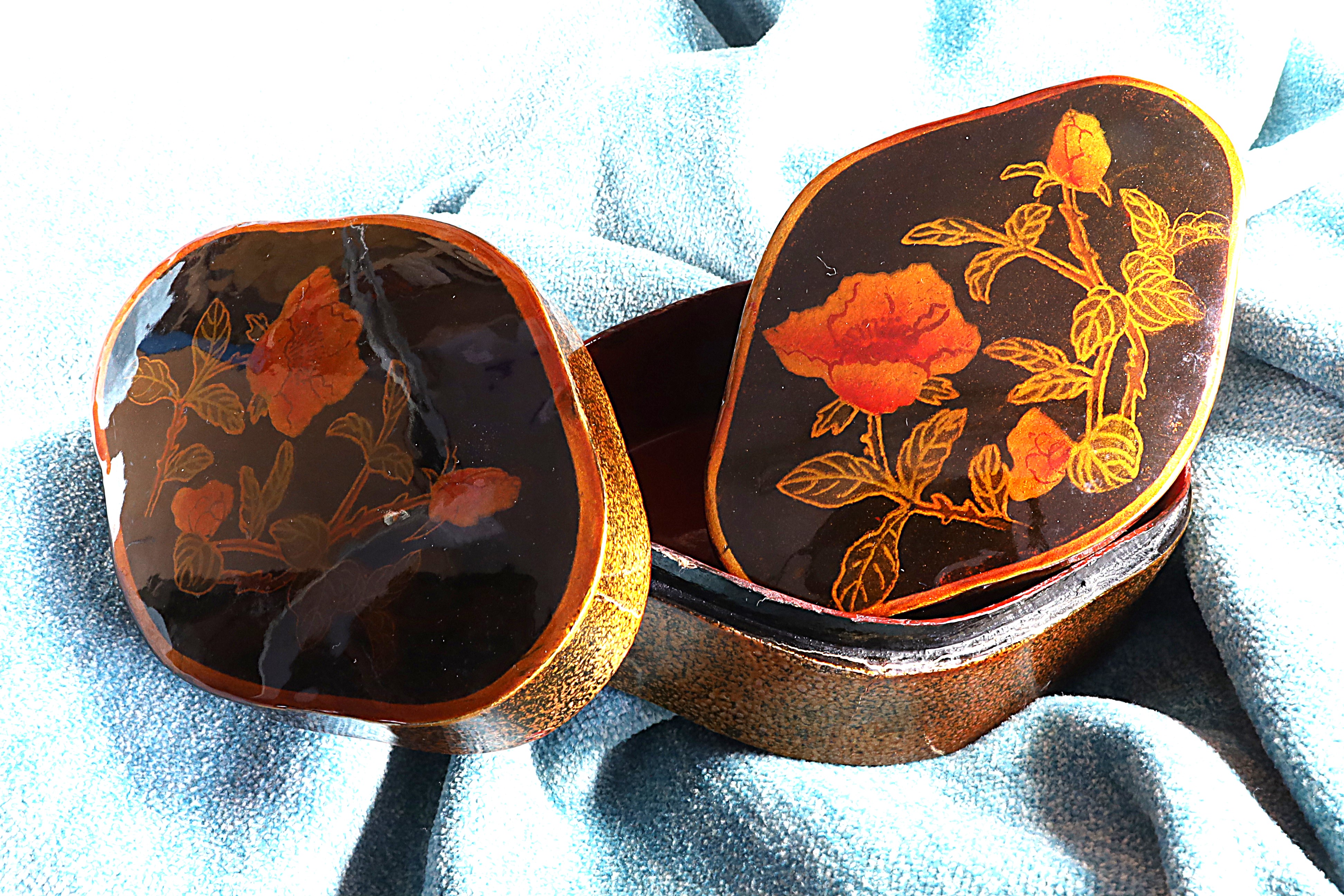 Antiguedades de double paper mache box nesting boxes china