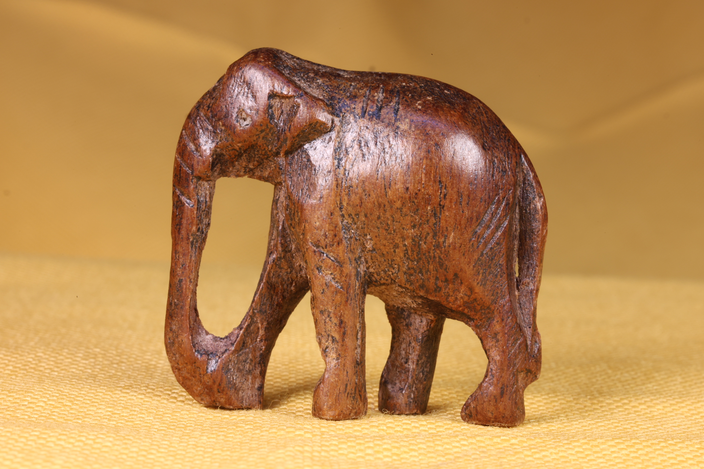 Antiques of wooden elephant sculpture miniature