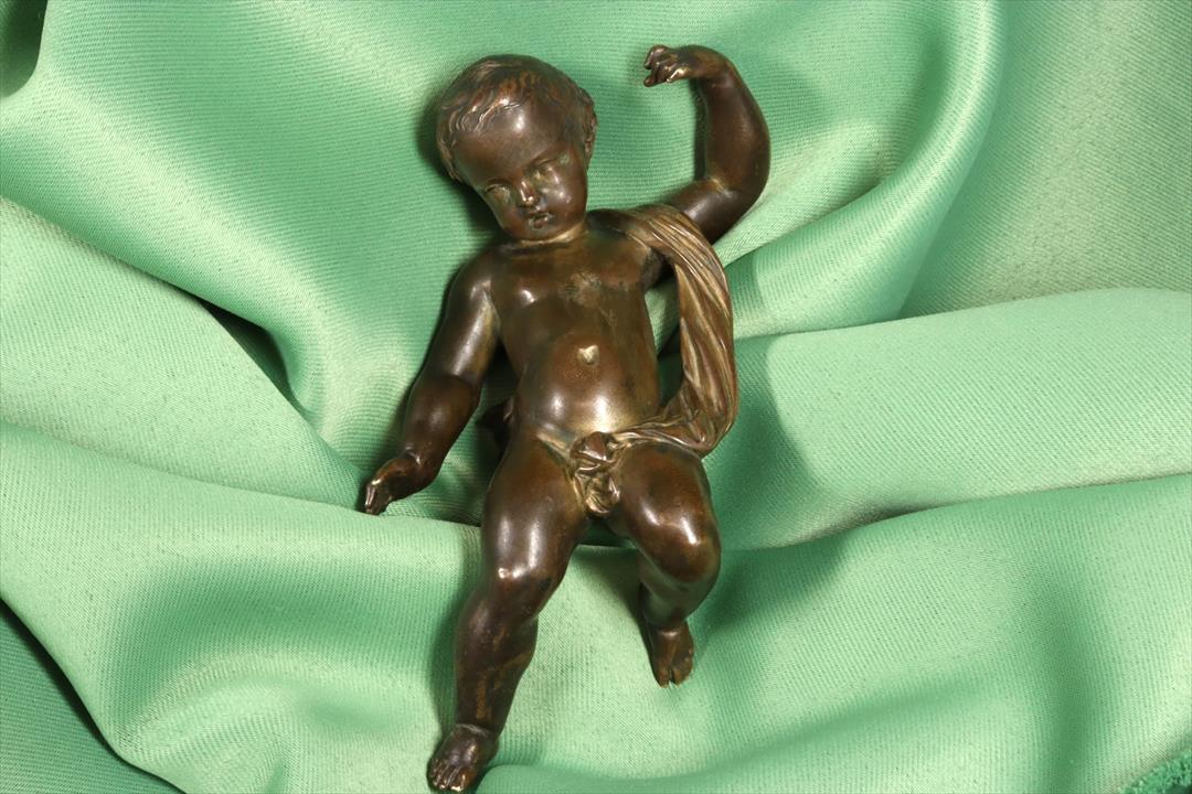 Antiguedades - ESCULTURA NIÑO RECOSTADO. BRONCE. S.XIX. (T)