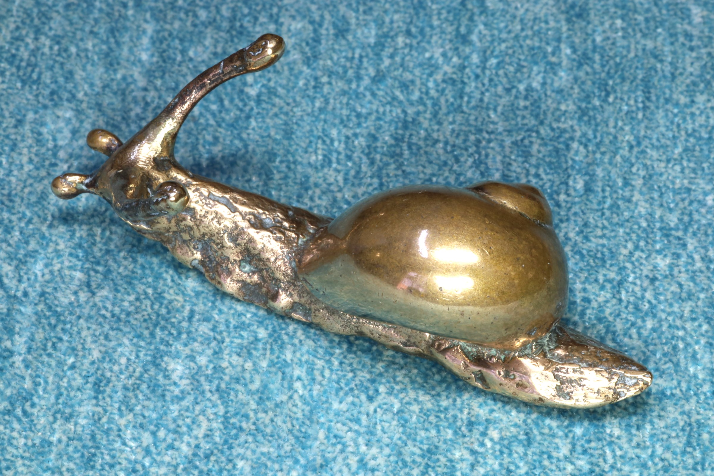 Antiguedades de small snail sculpture jose luis fernandez signed