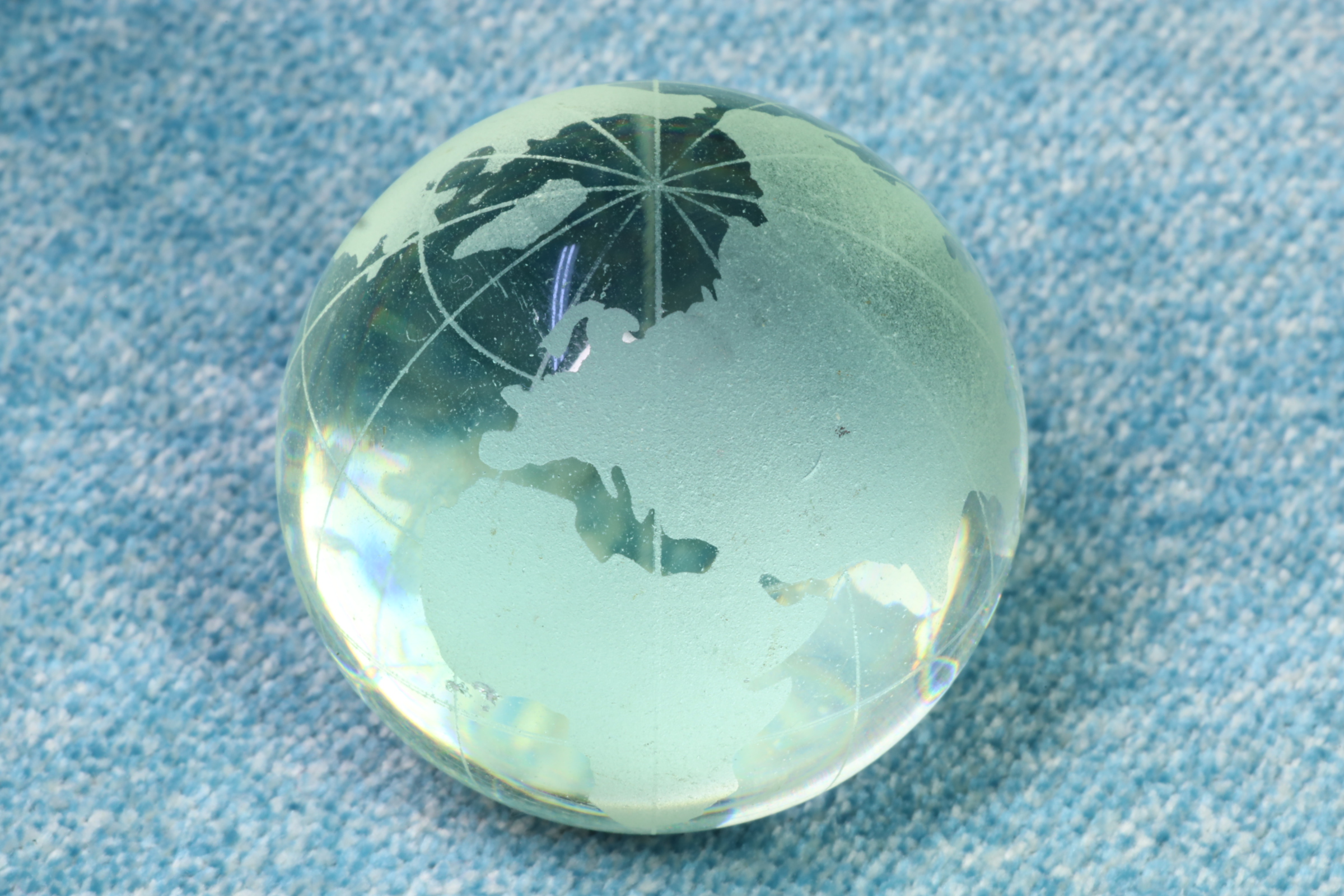 Antiques - SMALL GLASS GLOBE. 