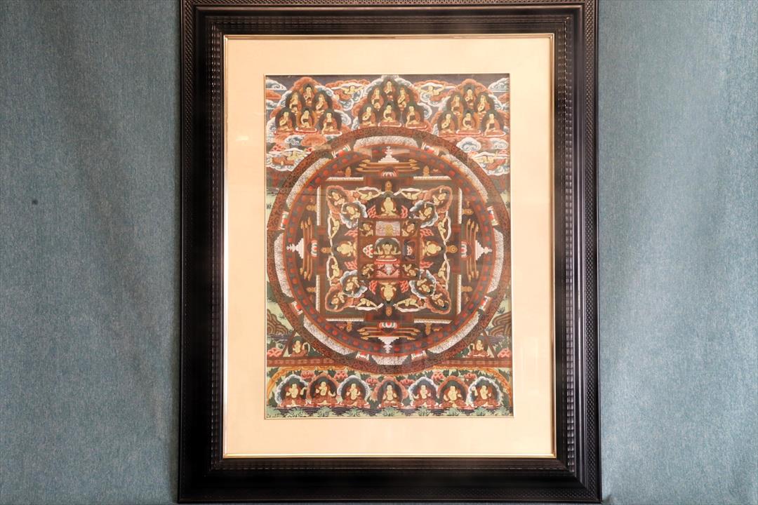 Antiguedades - GOUACHE SOBRE TELA. MANDALA. THANGKA. S.XX. (T)