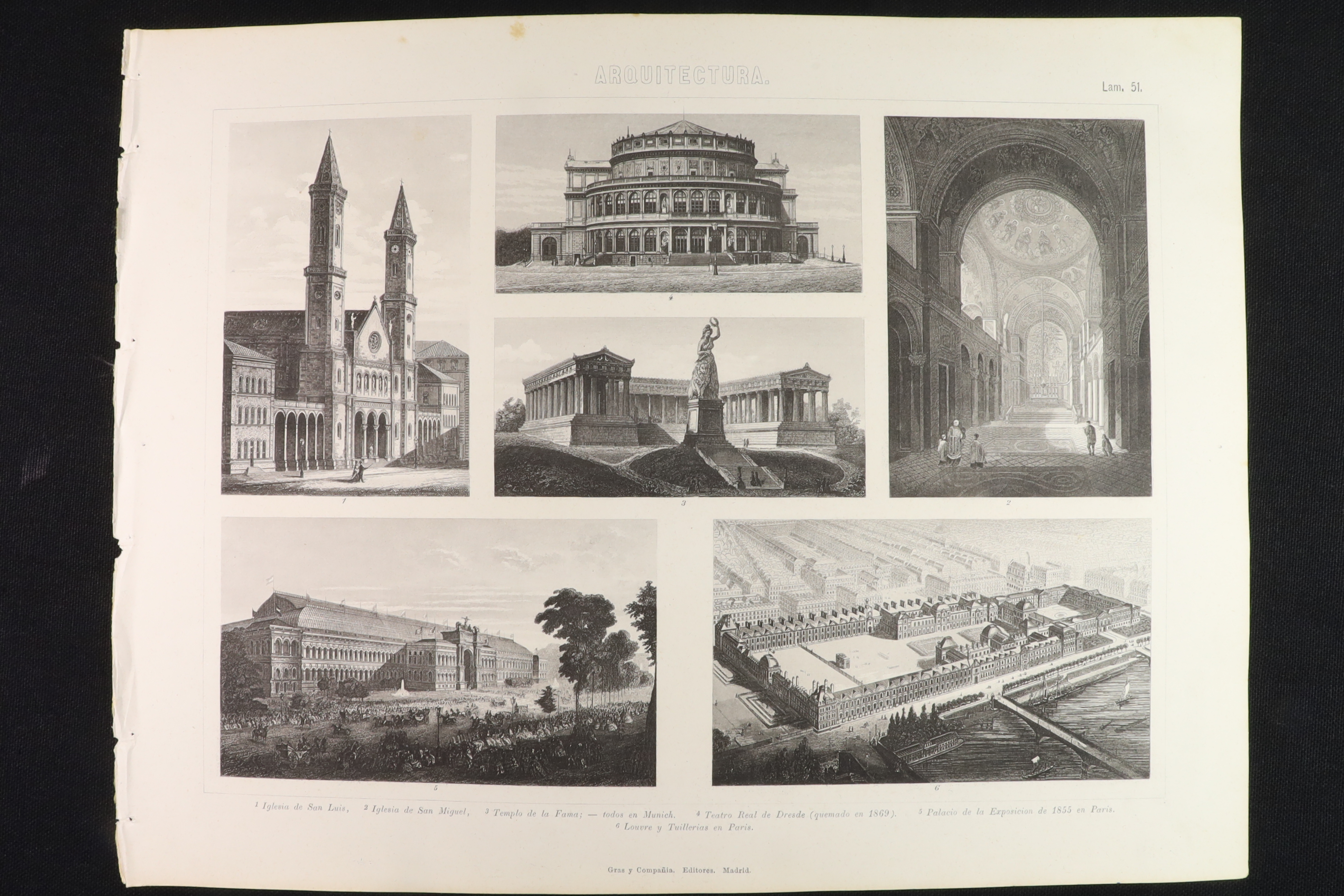 Antiguedades de architectural engraving 51 louvre tuileries munich