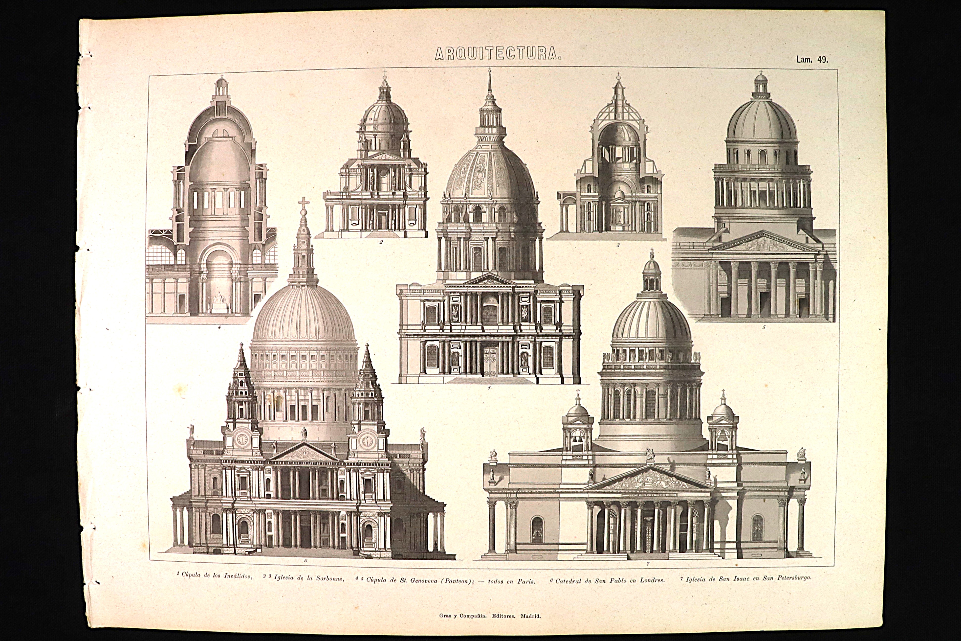 Antiguedades de architectural engraving 49 st paul’s in london st petersburg