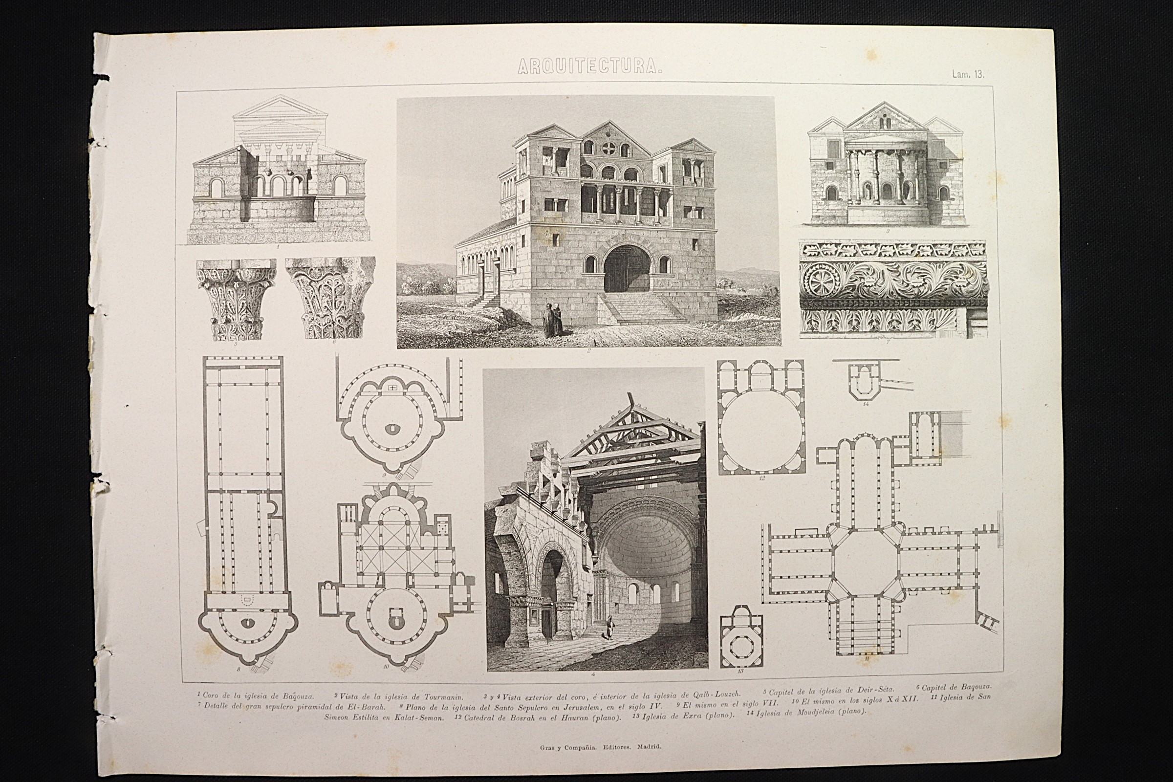 Antiques - ENGRAVING ARCHITECTURE 13. HOLY SEPULCHRE JERUSALEM. TOURMANIN