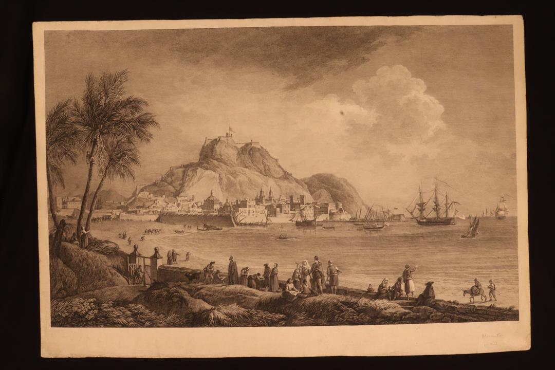 Antiguedades - GRABADO CALCOGRAFÍA. BAHÍA DE ALICANTE. ALEXANDRE NOEL. 1800 (T)
