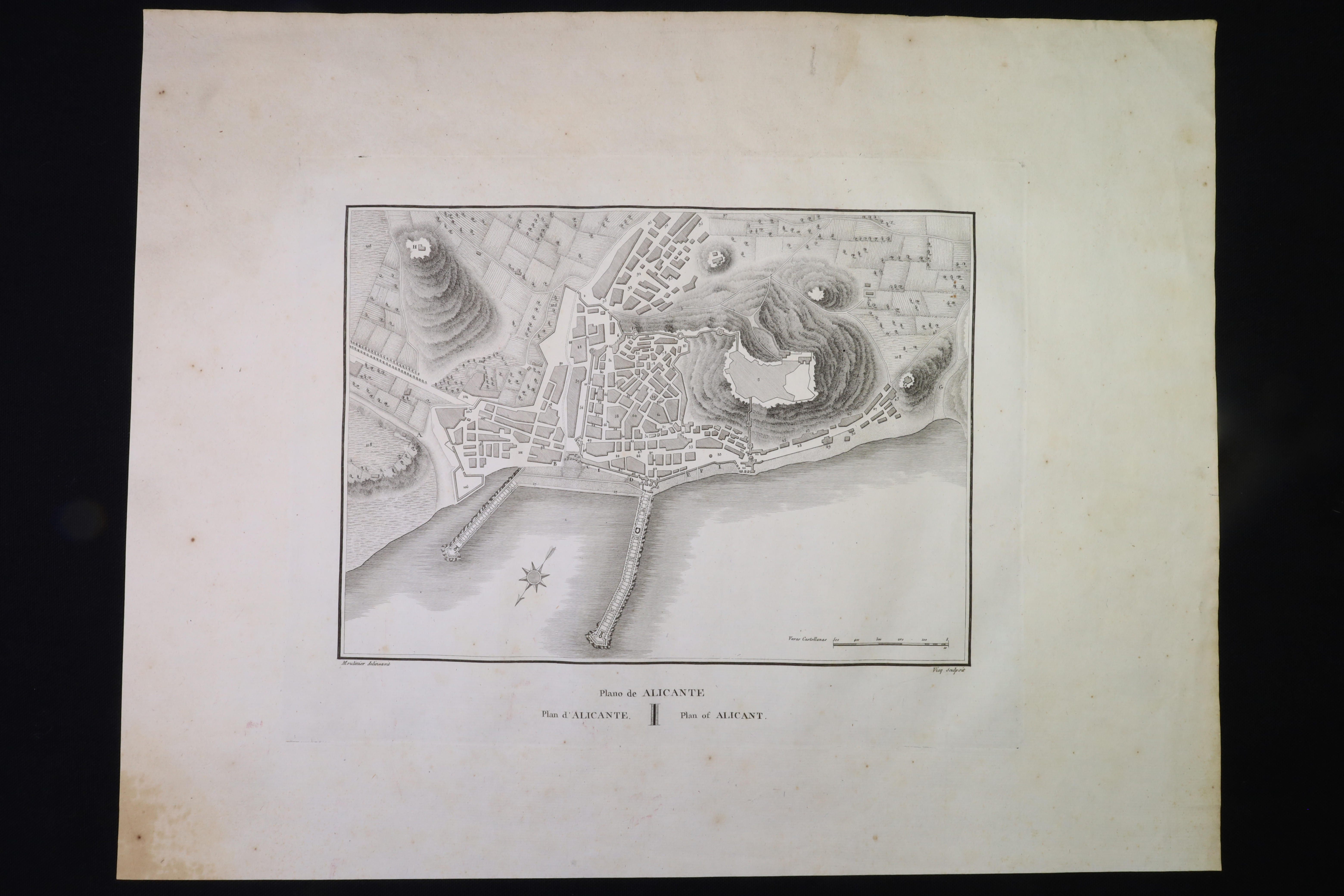 Antiques - ENGRAVING. CARTOGRAPHY OF ALICANTE. LABORDE. (T)