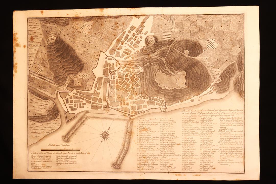 Antiguedades - GRABADO. CARTOGRAFÍA DE ALICANTE. VICENTE CAPILLA Y GIL. 1803 (T)