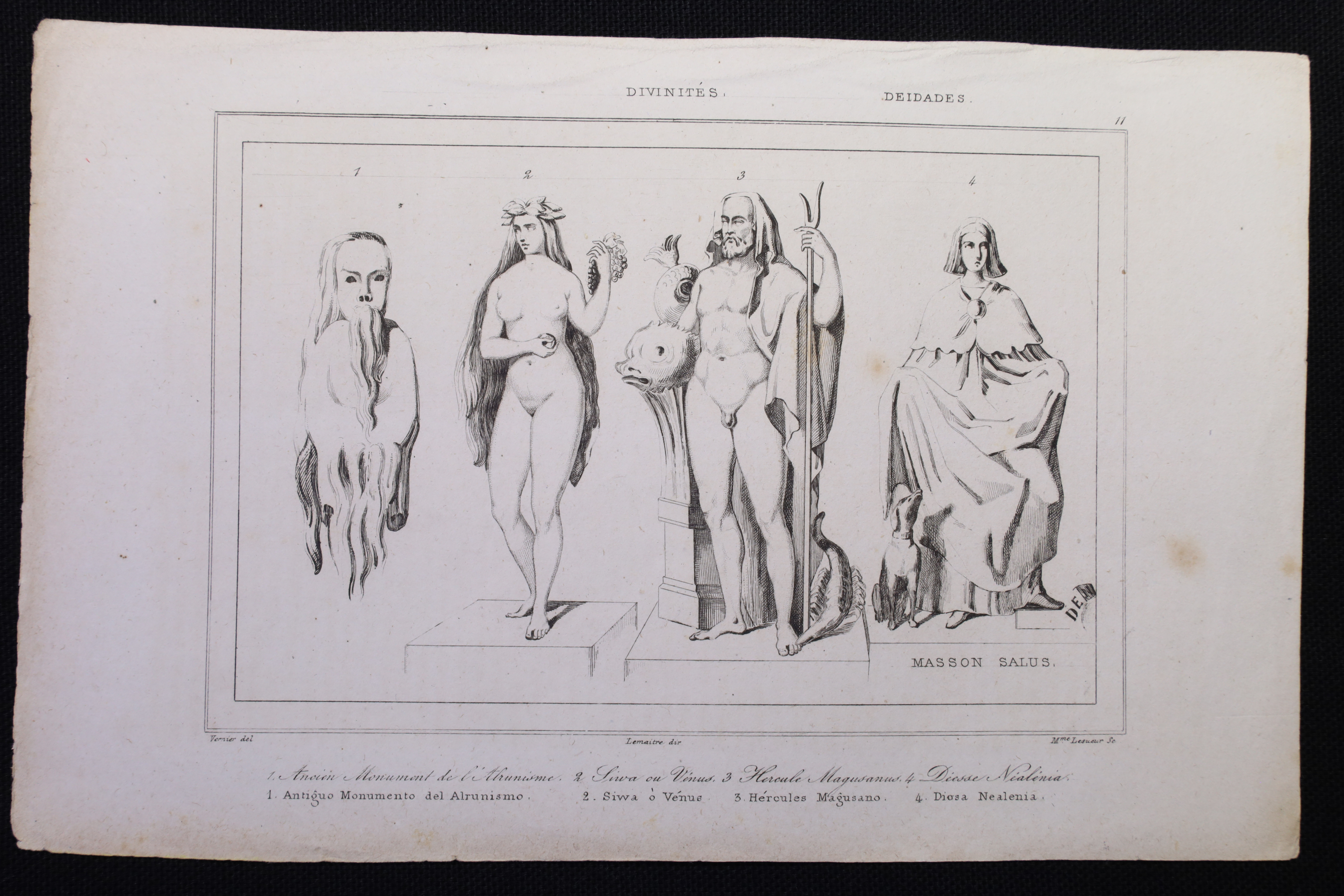 Antiques - ENGRAVING DEITIES. VENIS, GODDESS NEALENIA, HERCULES, ETC.