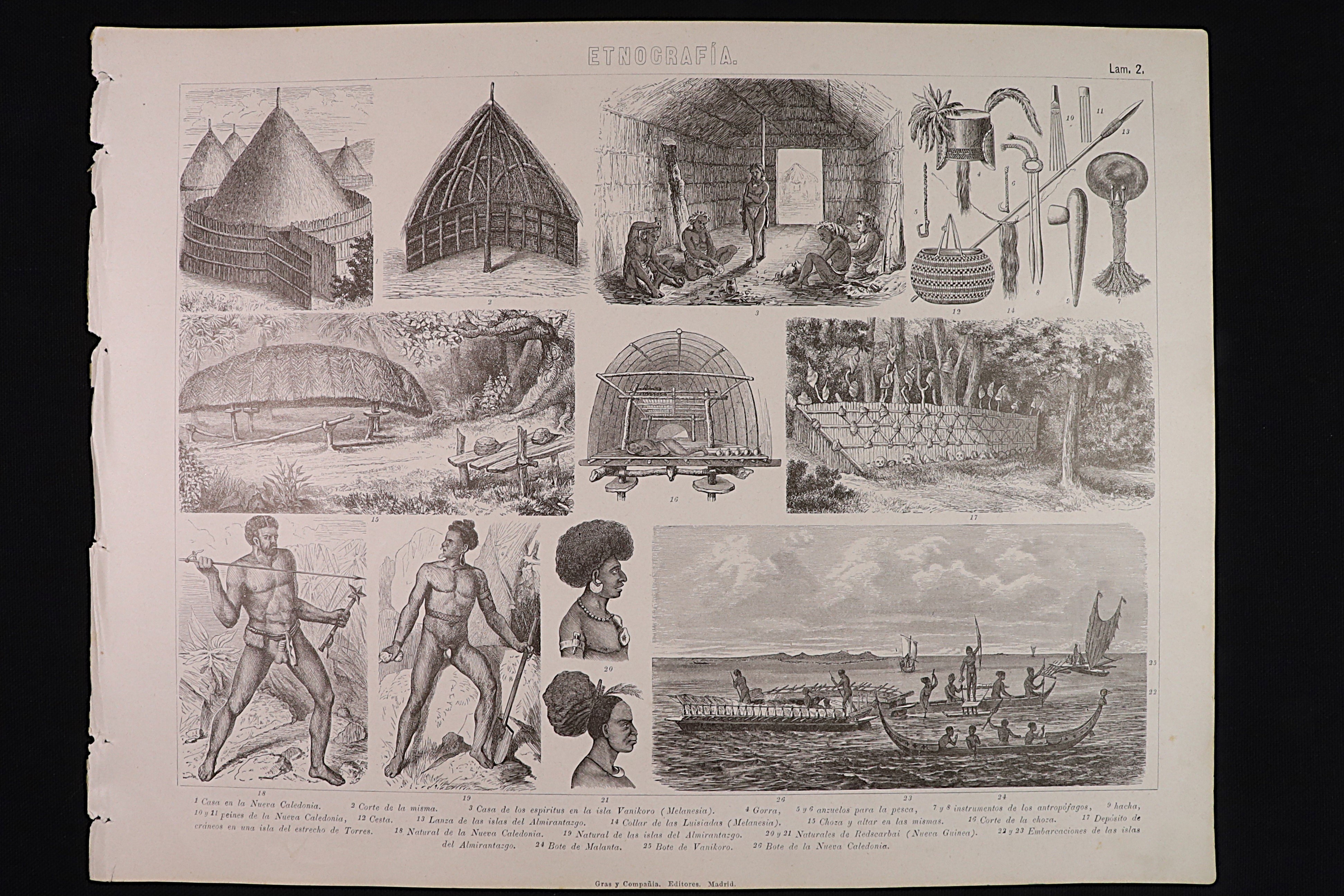 Antiques of engraving ethnography 2 caledonia vanikoro cannibals