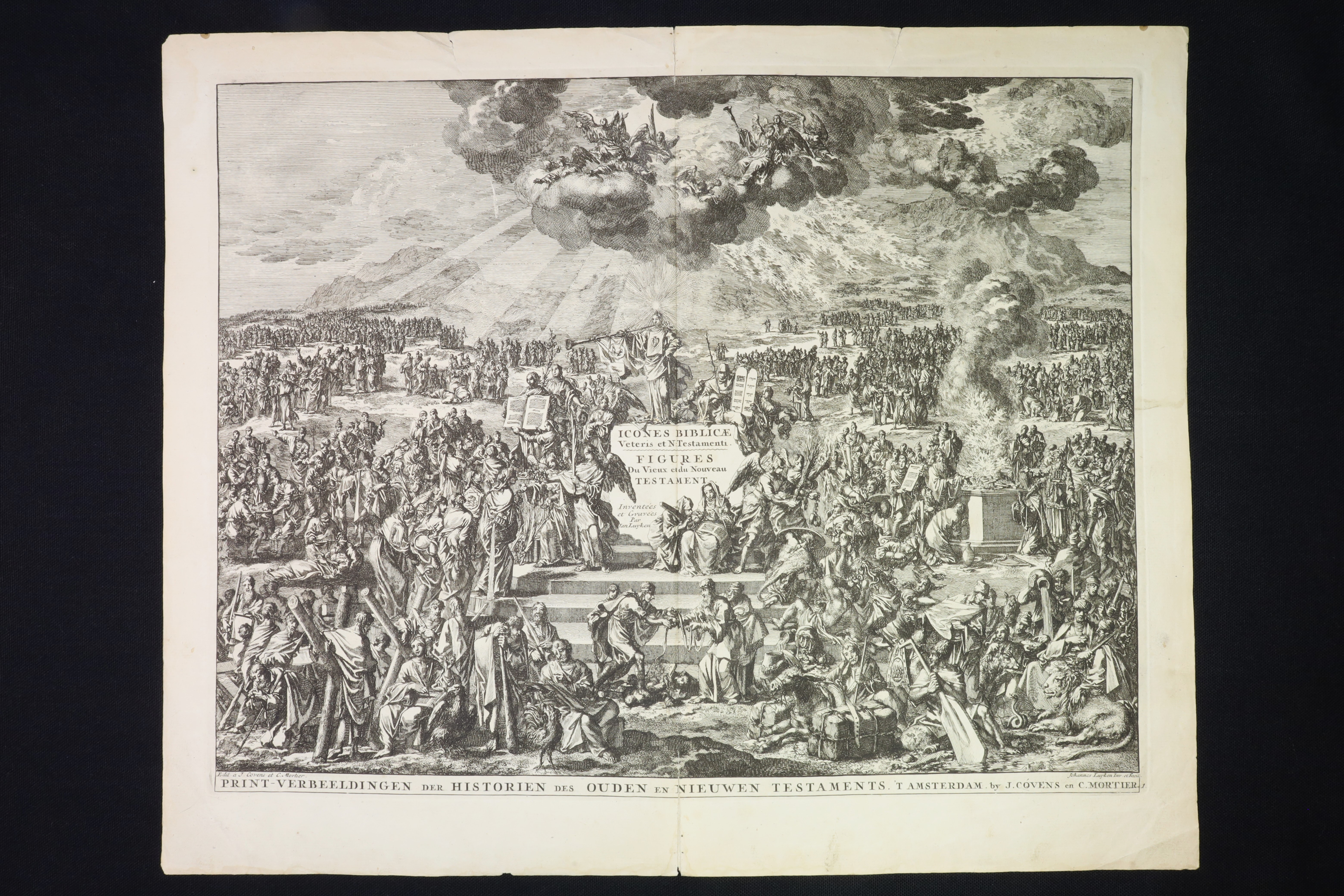 Antiques - ENGRAVING FIGURES OF THE OLD AND NEW TESTAMENT. JOHANNES LUYKEN.  S.XVIII