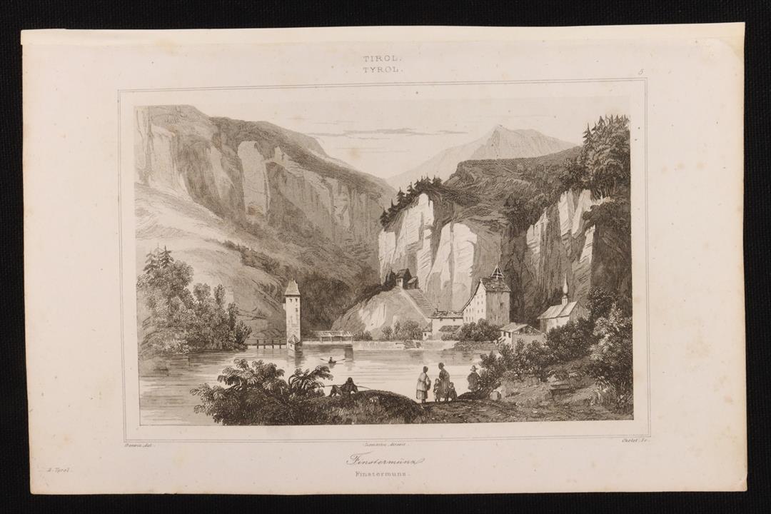 Antiguedades - GRABADO FINSTERMUNZ. TIROL. 2. S.XIX (T)