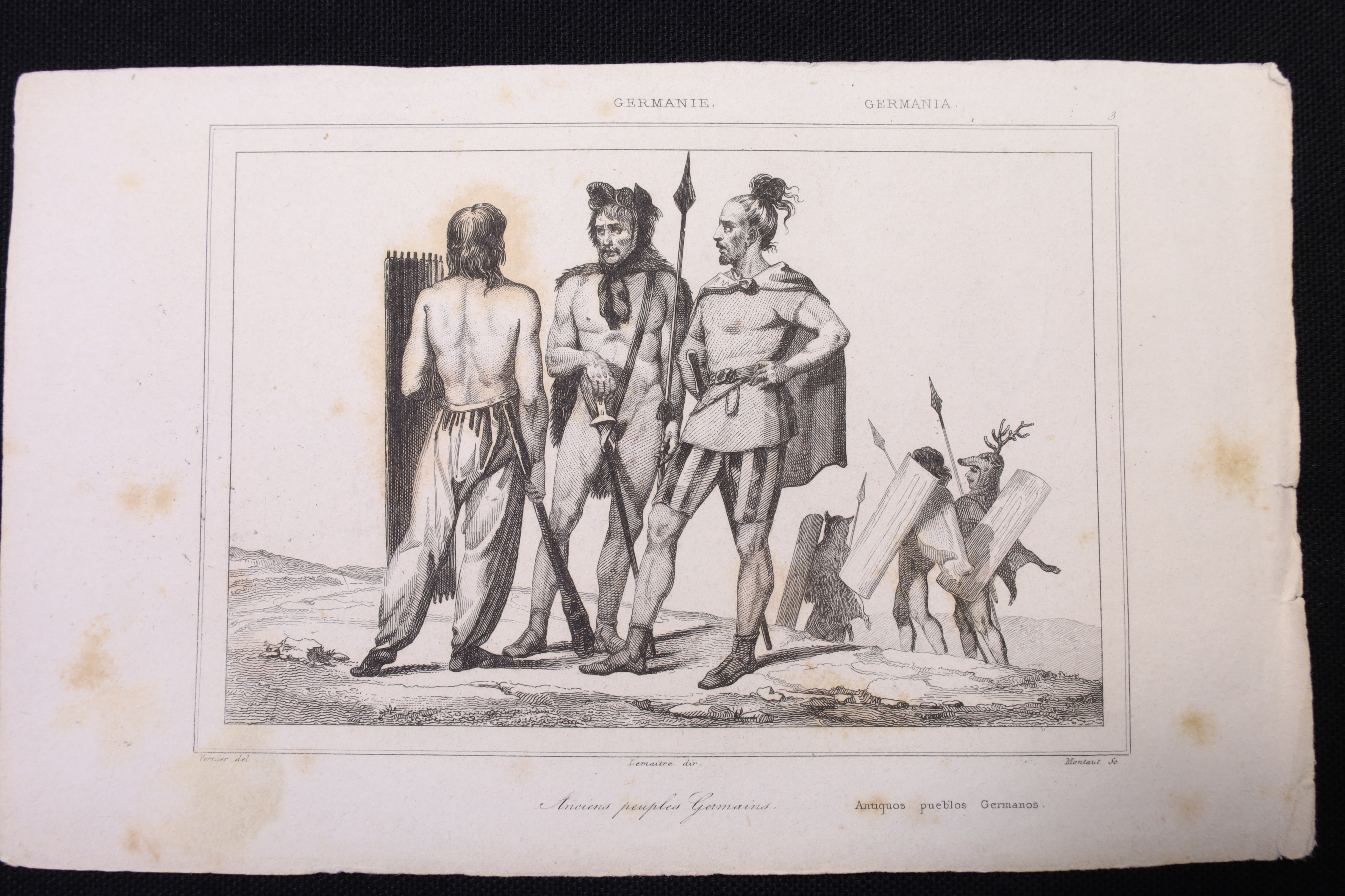 Antiques - ENGRAVINGS ANCIENT GERMANIC PEOPLES. GERMANY.