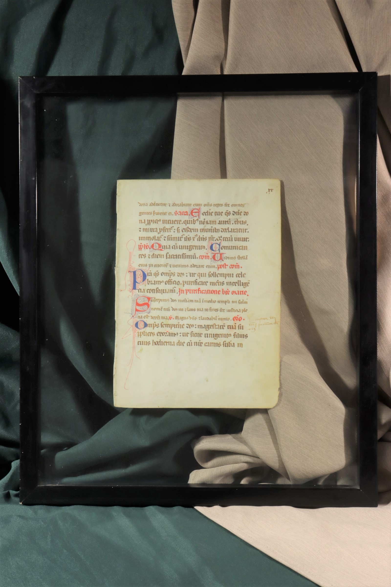 Antiguedades - HOJA DE PERGAMINO MANUSCRITA. S.XV (T)