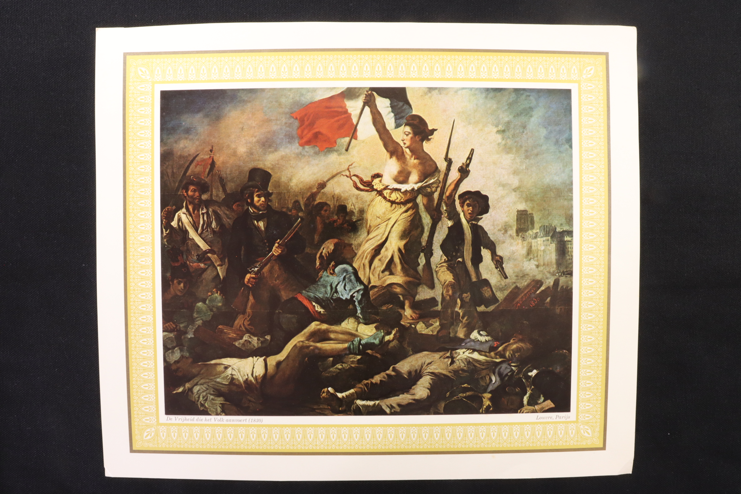 Antiques - COLOUR PLATE. LIBERTY LEADING THE PEOPLE. 1830