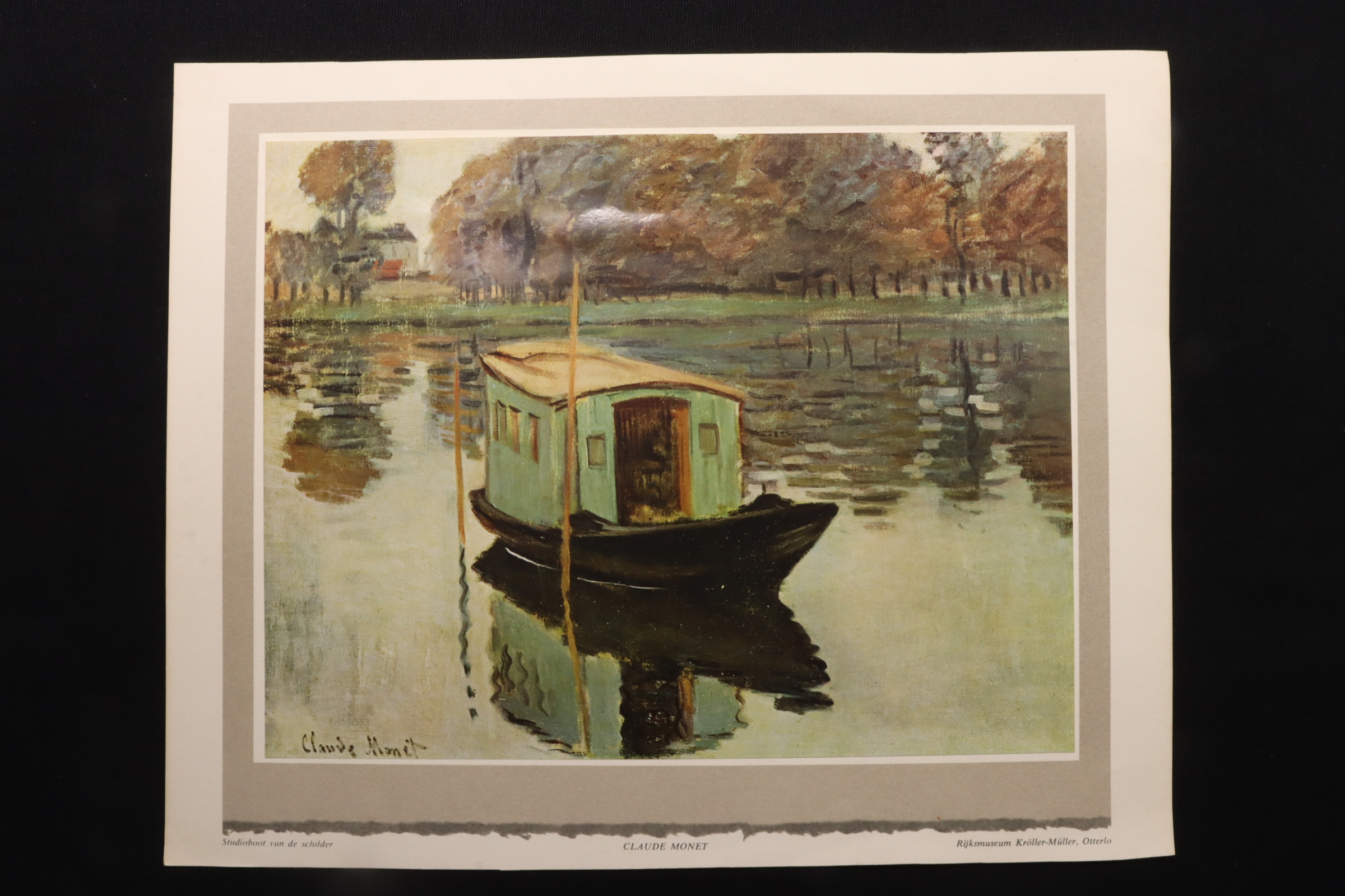Antiguedades de lamina barco estudio de claude monet