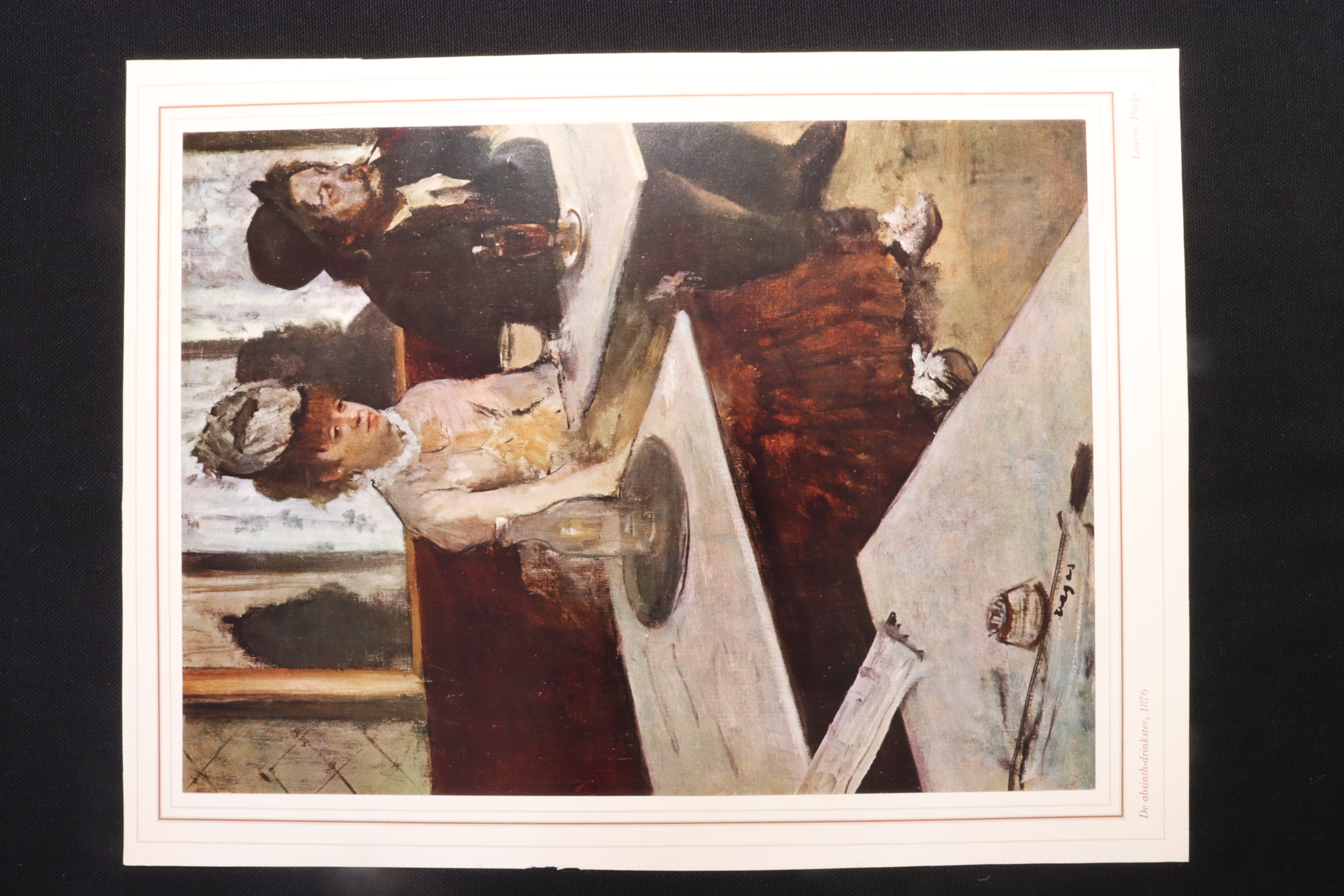 Antiguedades de lamina la bebedora de absenta edgar degas