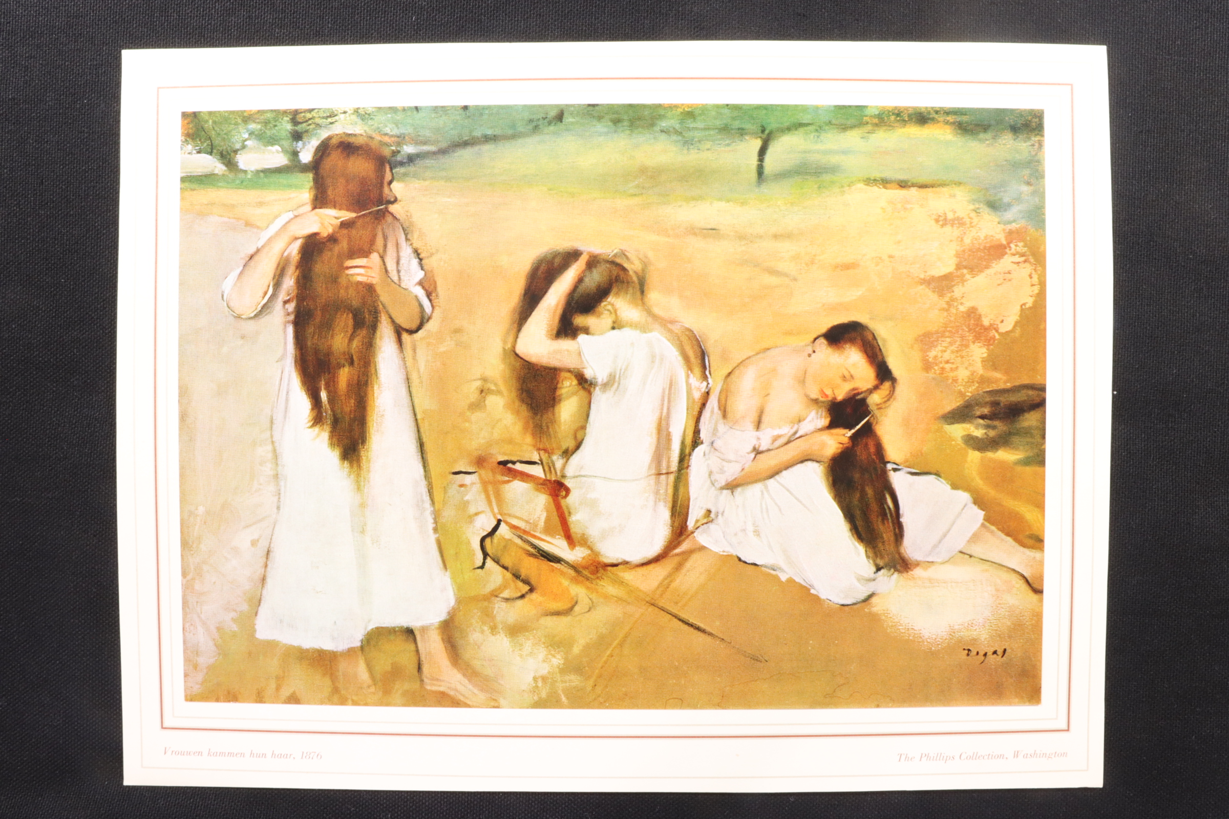 Antiques - PLATE WOMEN COMBING THEIR HAIR. ÉDGAR DEGAS