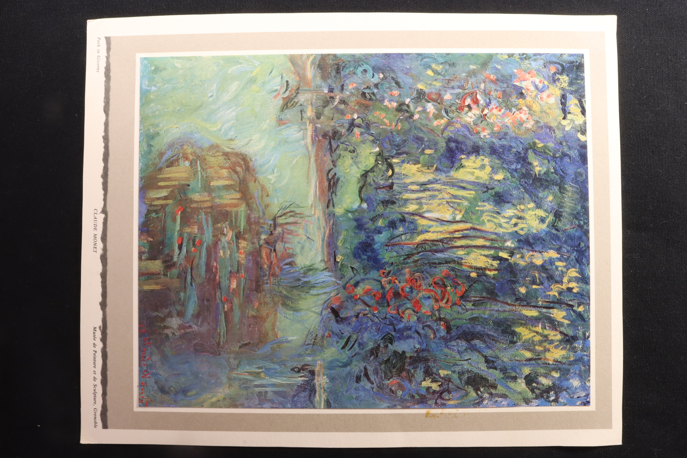 Antiguedades de lamina parque en giverny monet