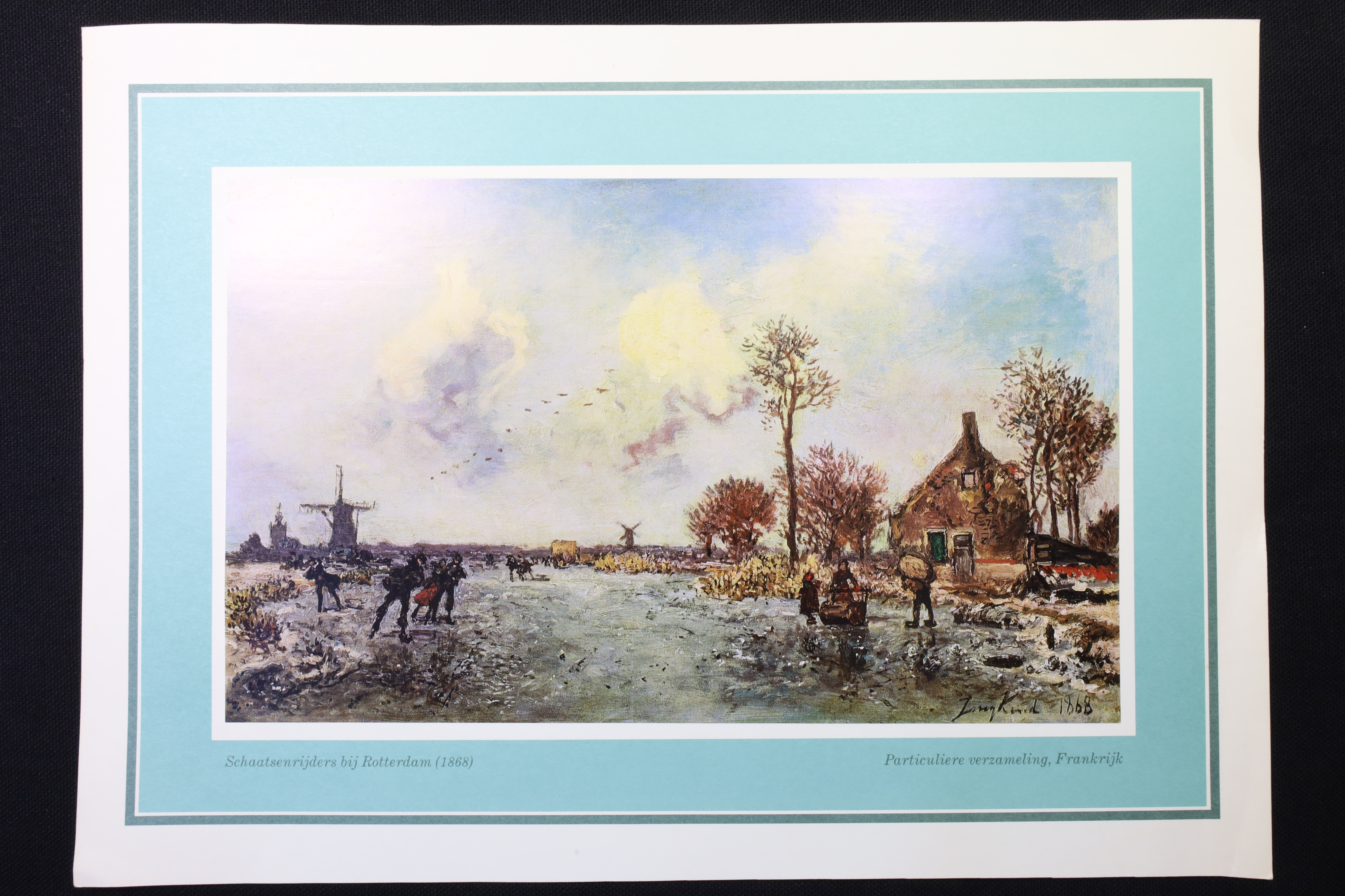 Antiques - IMPRINT SKATERS IN ROTTERDAM. JONGKIND. 1868
