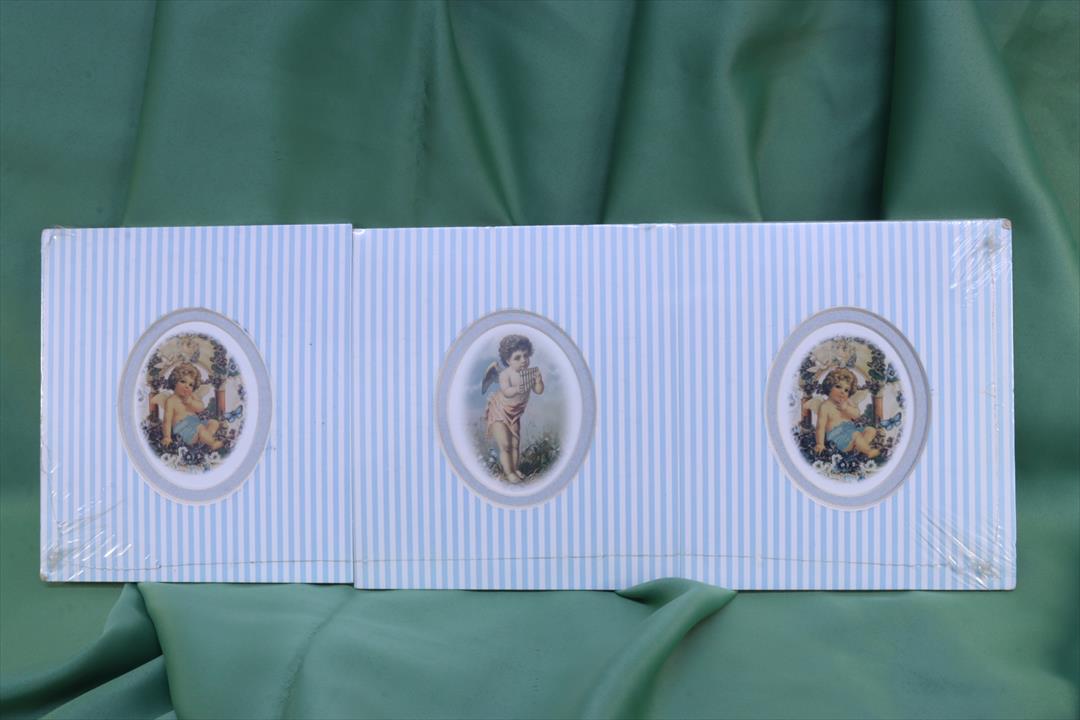 Antiguedades - LÁMINA TRIPLE CON 10 ESTAMPAS DE ÁNGELES. PRECINTADO. (T)
