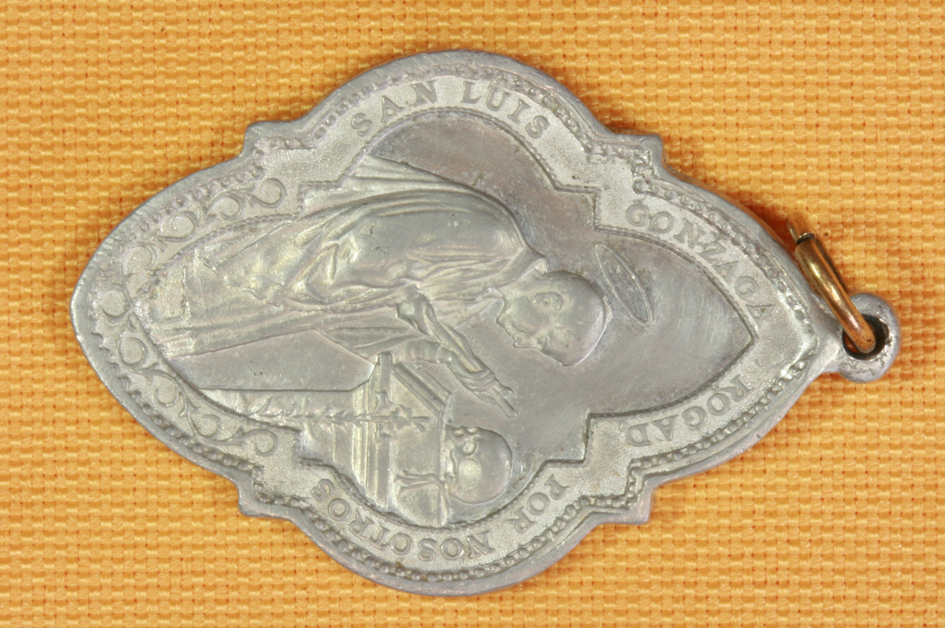 Antiguedades - MEDALLA. OH MARÍA SIN PECADO CONCEBIDA. SAN LUIS GONZAGA.