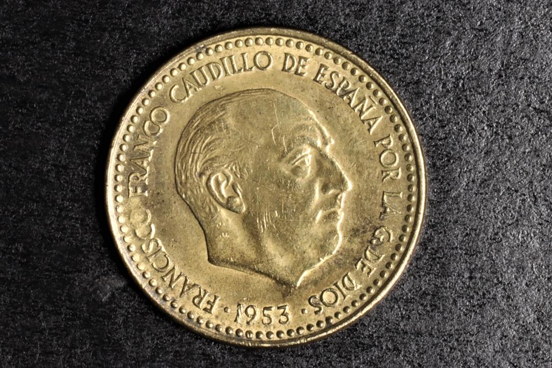 Antiguedades - MONEDA FRANCO 1 PESETA 1953 - 1956 - BC (T) 