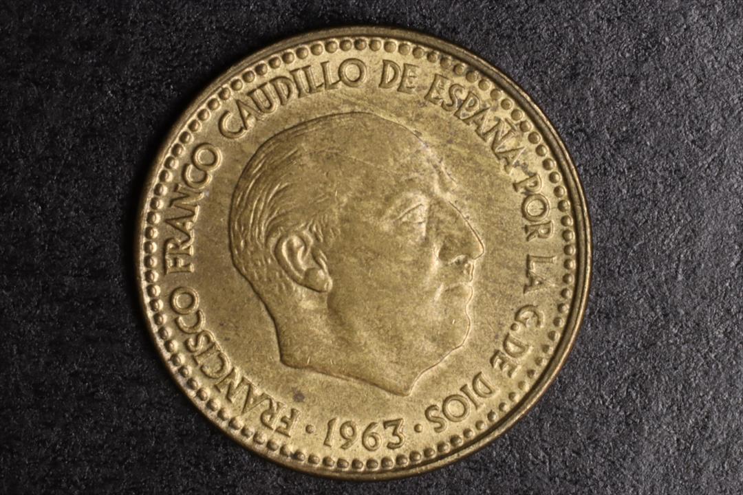 Antiguedades - MONEDA FRANCO 1 PESETA. 1963 *65 - EBC (T)