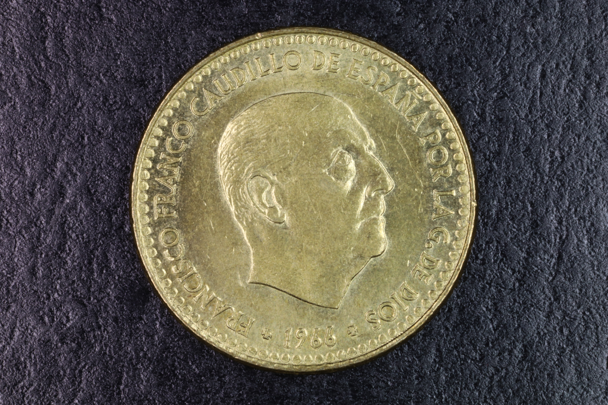 Antiques - FRANC 1 PESETA COIN 1966 *75 - EBC