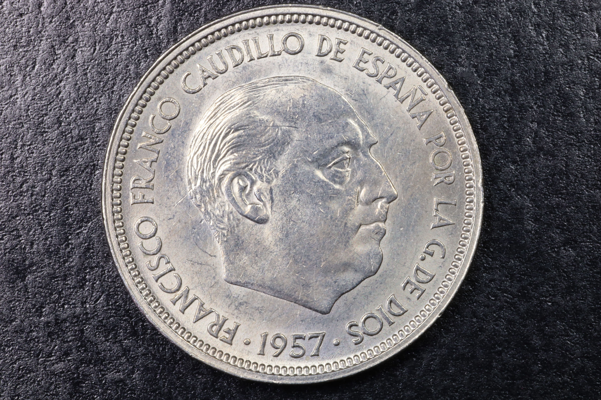Antiguedades de franco 50 pesetas coin 1957 58 ebc
