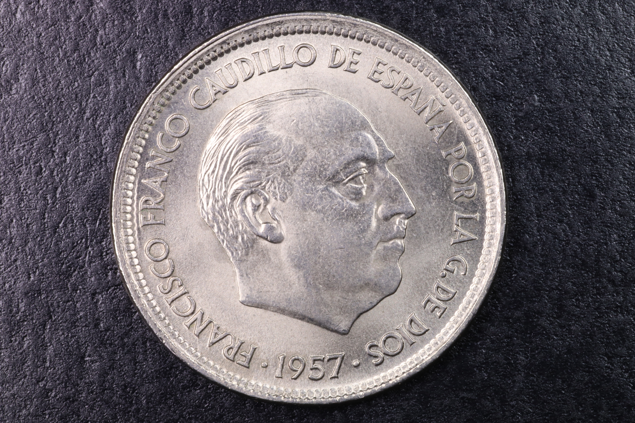 Antiguedades de coins 50 franco 1957 58 extremely fine