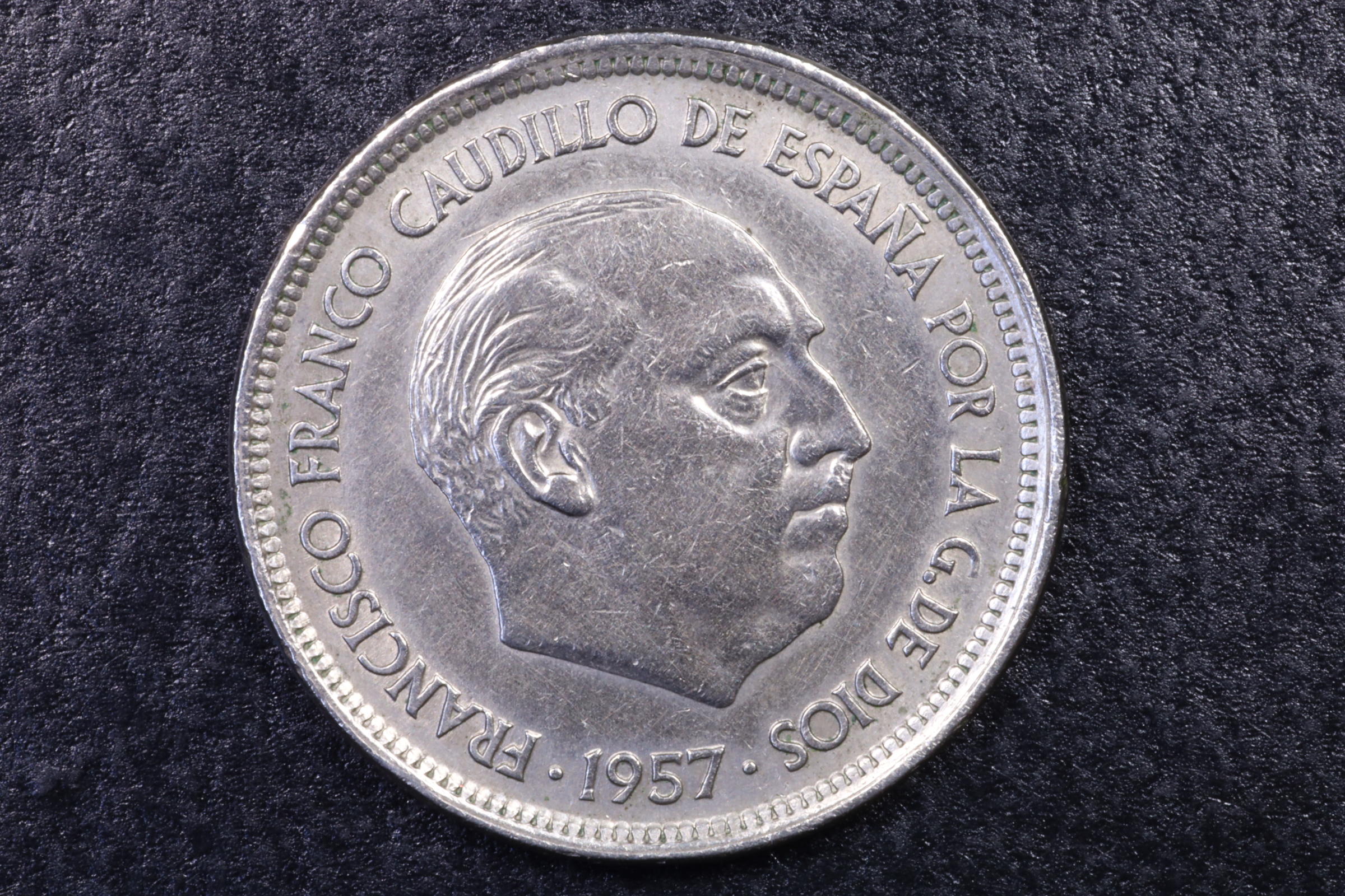 Antiques - FRANC COIN 50 PESETAS 1957 *58 - MBC