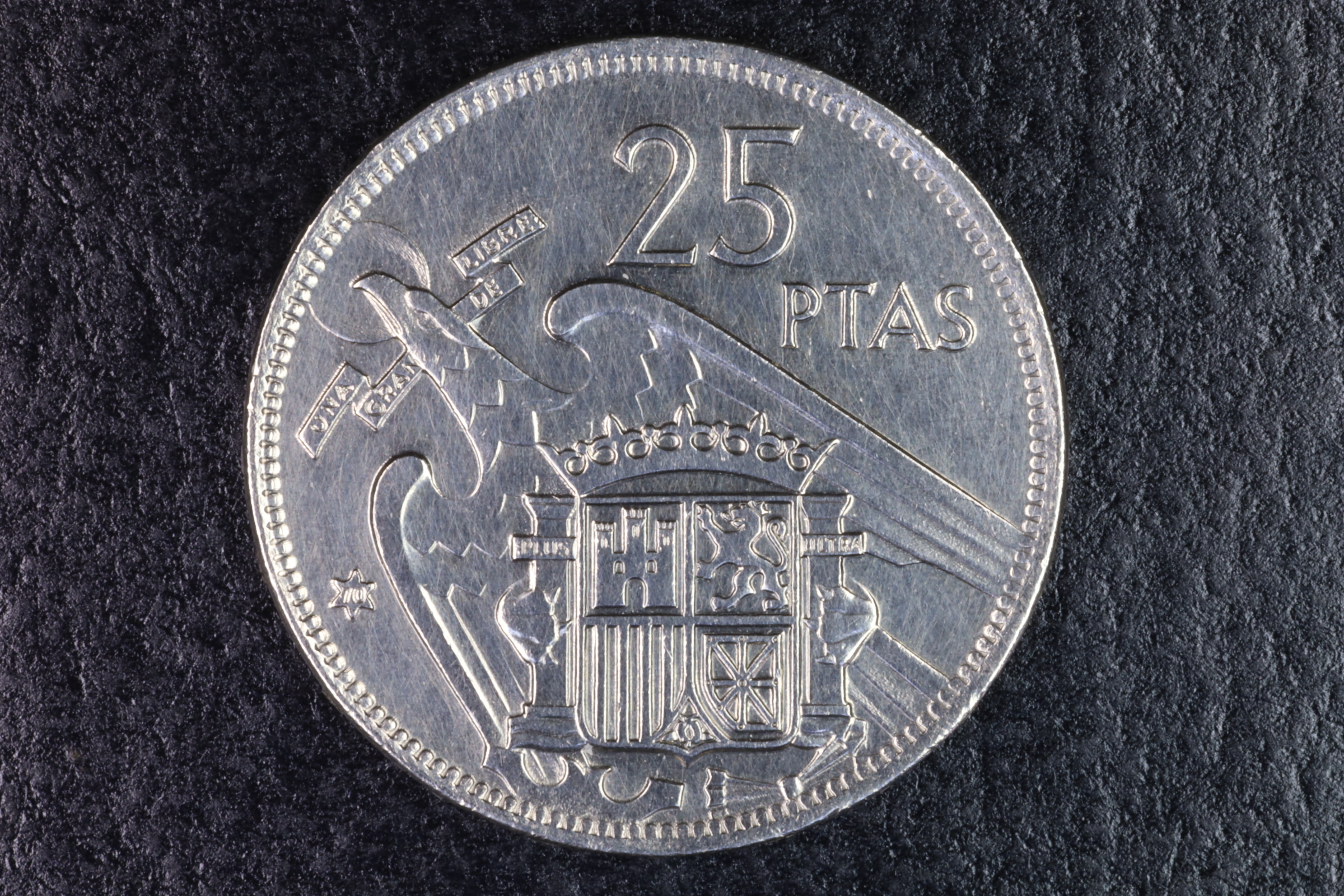 Antiguedades - MONEDA FRANCO 25 PESETAS 1957 *70 - SC (T)