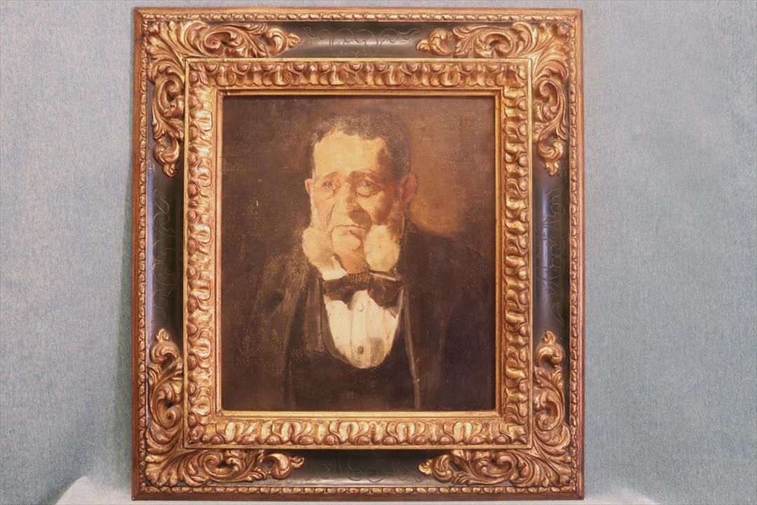 Antiguedades - ÓLEO SOBRE TABLA. RETRATO CABALLERO. S.XIX (T)