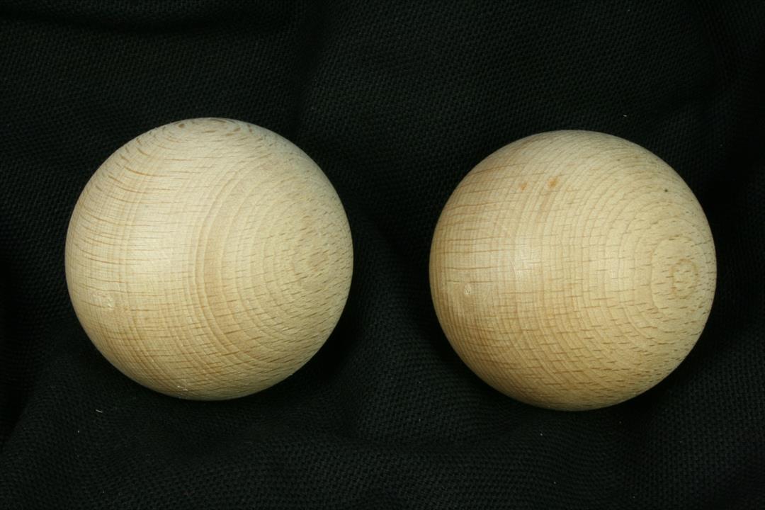 Antiguedades - PAREJA DE BOLAS DE MADERA. BOLAS DE LA SALUD. (T)