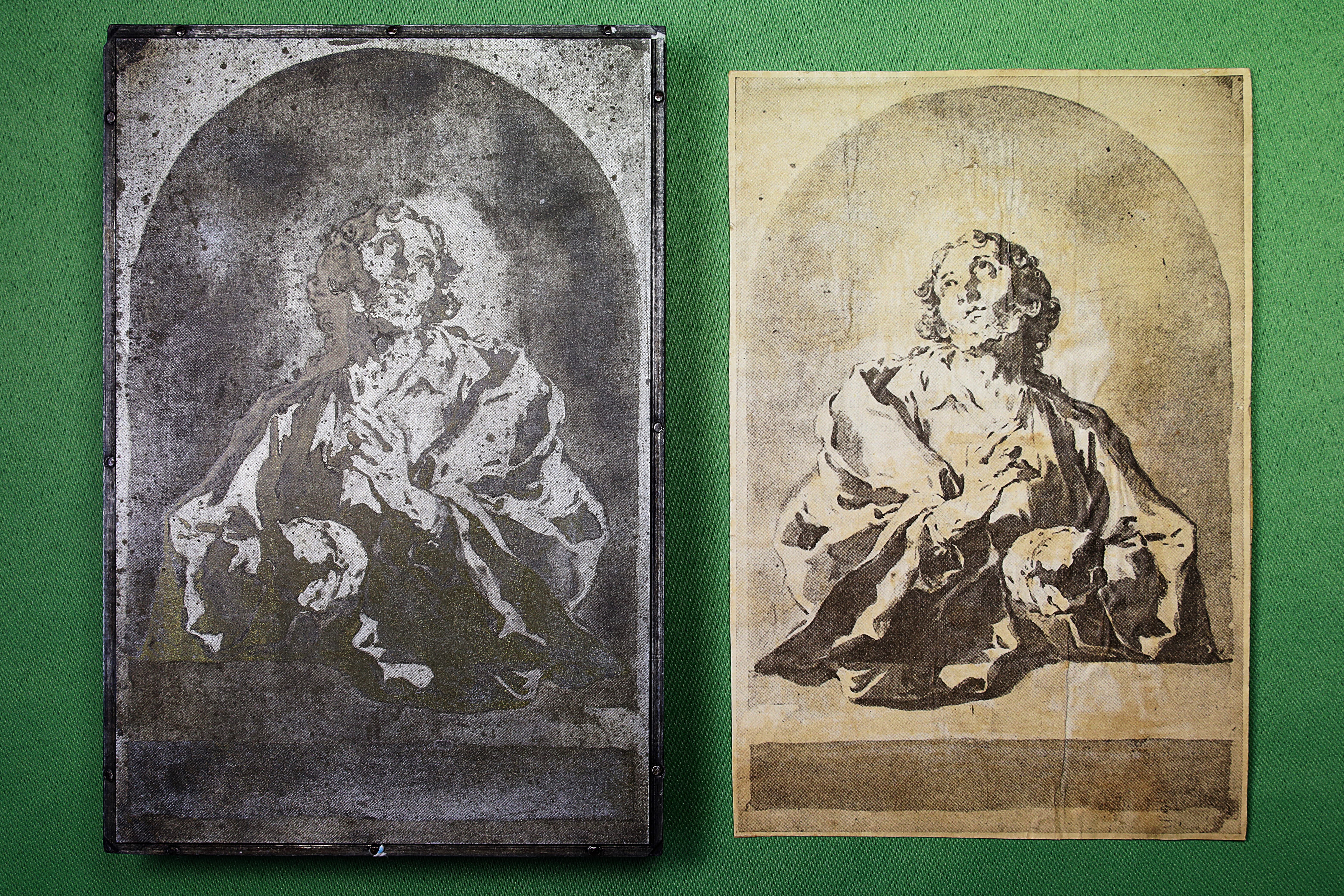 Antiques - PHOTOGRAVURE PLATE. ST. FRANCIS OF ASSISI. S.XX