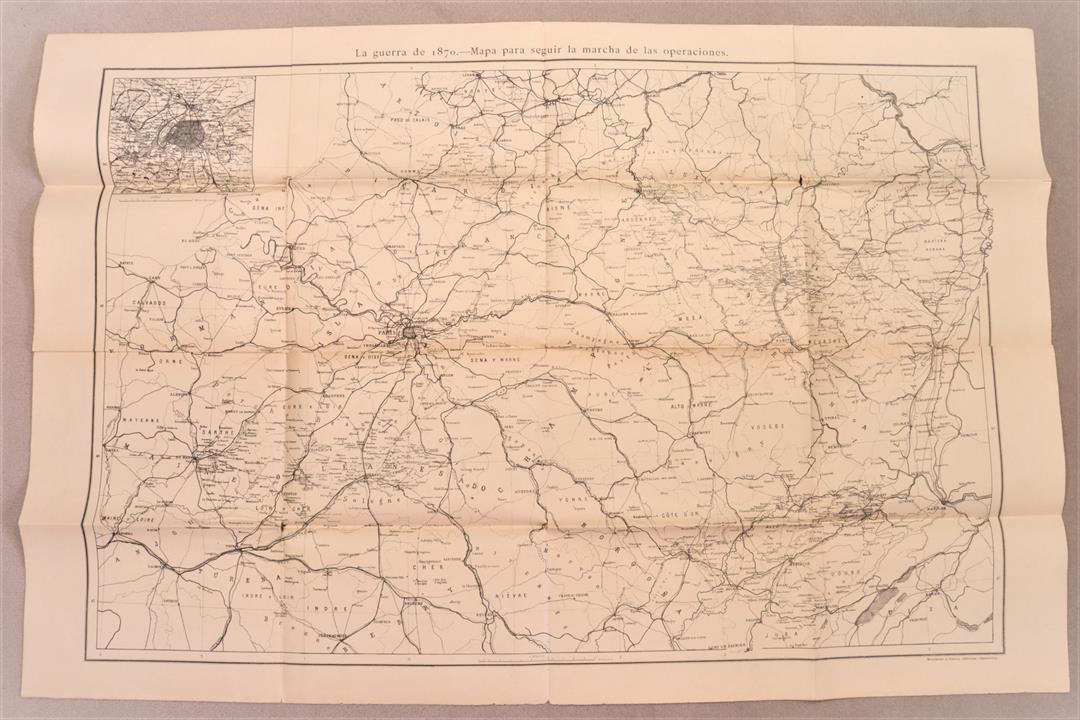 Antiguedades - PLANO MAPA GUERRA FRANCIA ALEMANIA. 1870 (T)