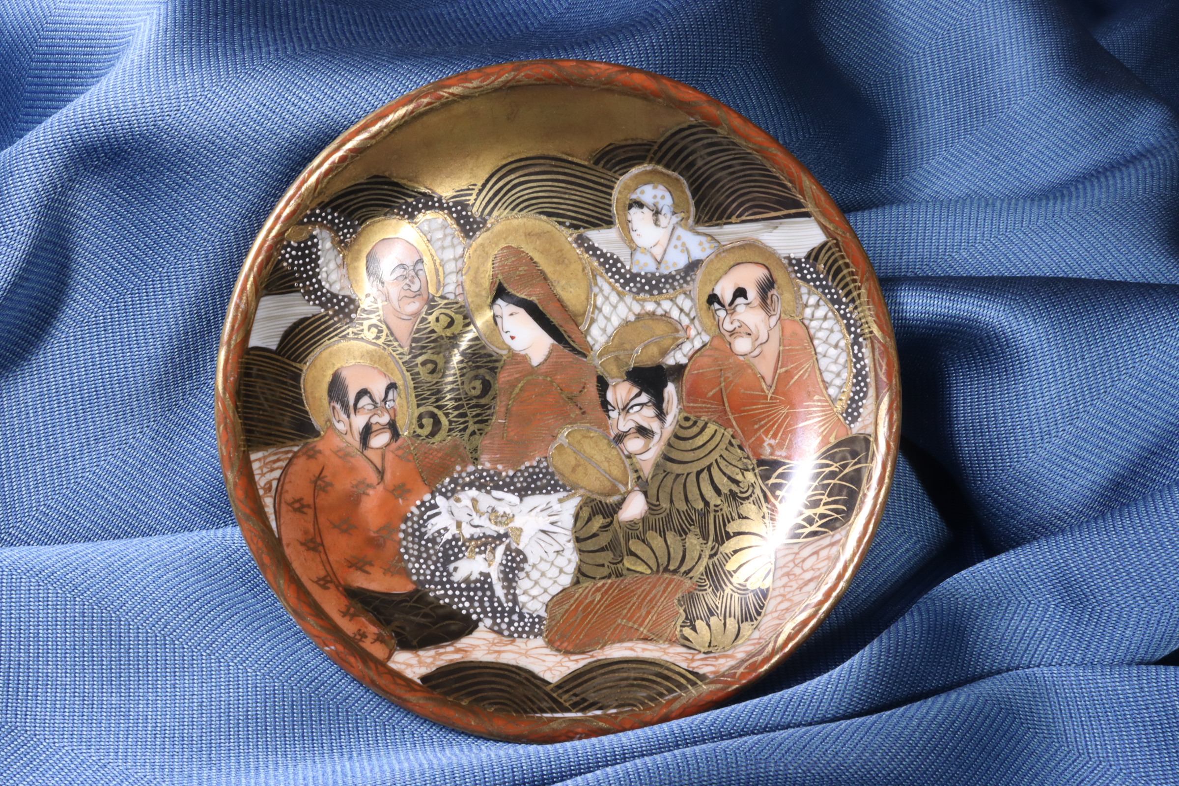 Antiques - SATSUMA PORCELAIN PLATE. JAPANESE. TAISHO. 5