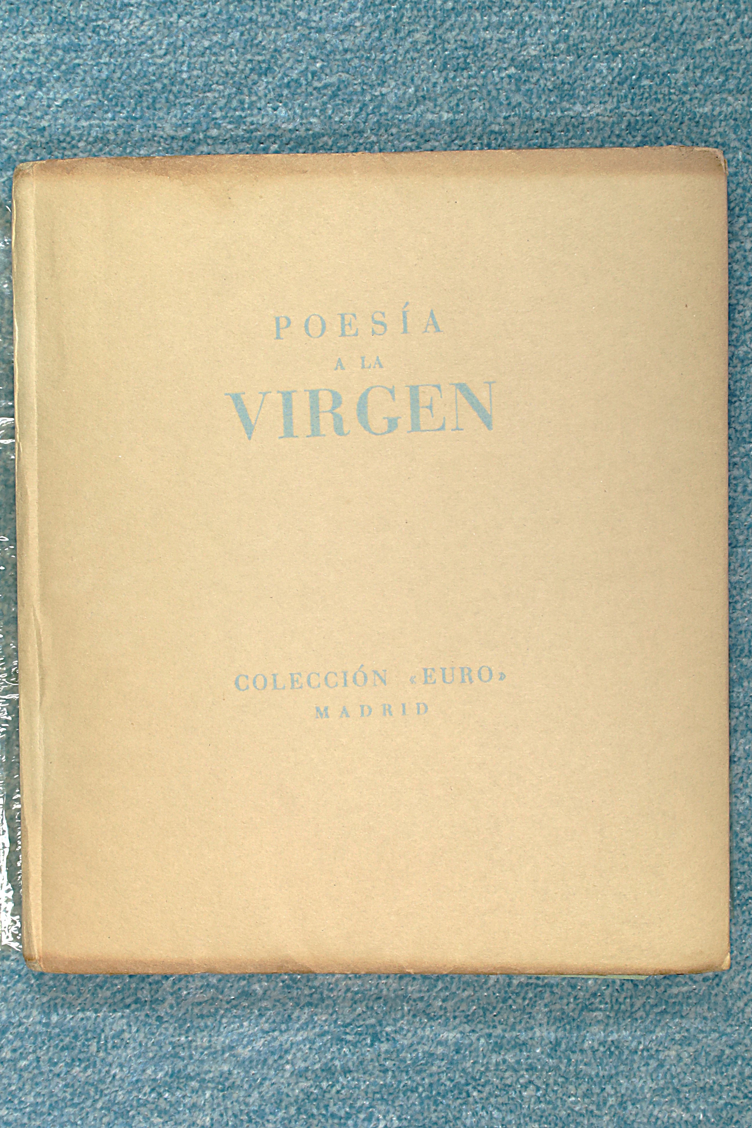 Antiguedades de poesia a la virgen coleccion euro