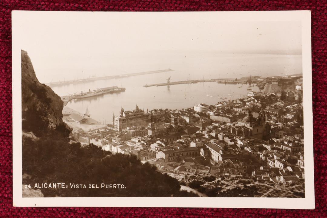 Antiguedades - POSTAL ALICANTE VISTA DEL PUERTO. 24 (T)