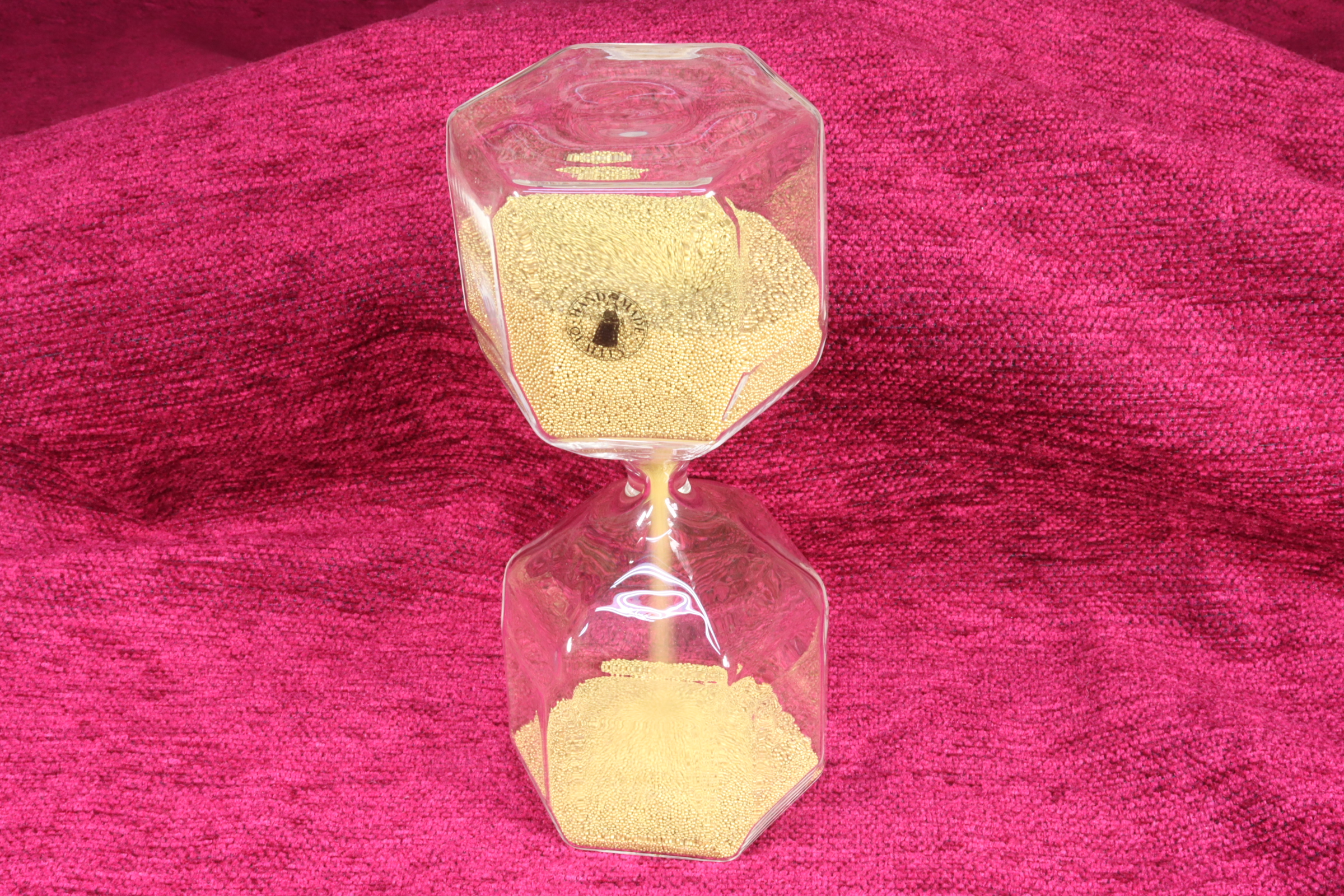 Antiguedades de crystal hourglass hand made current