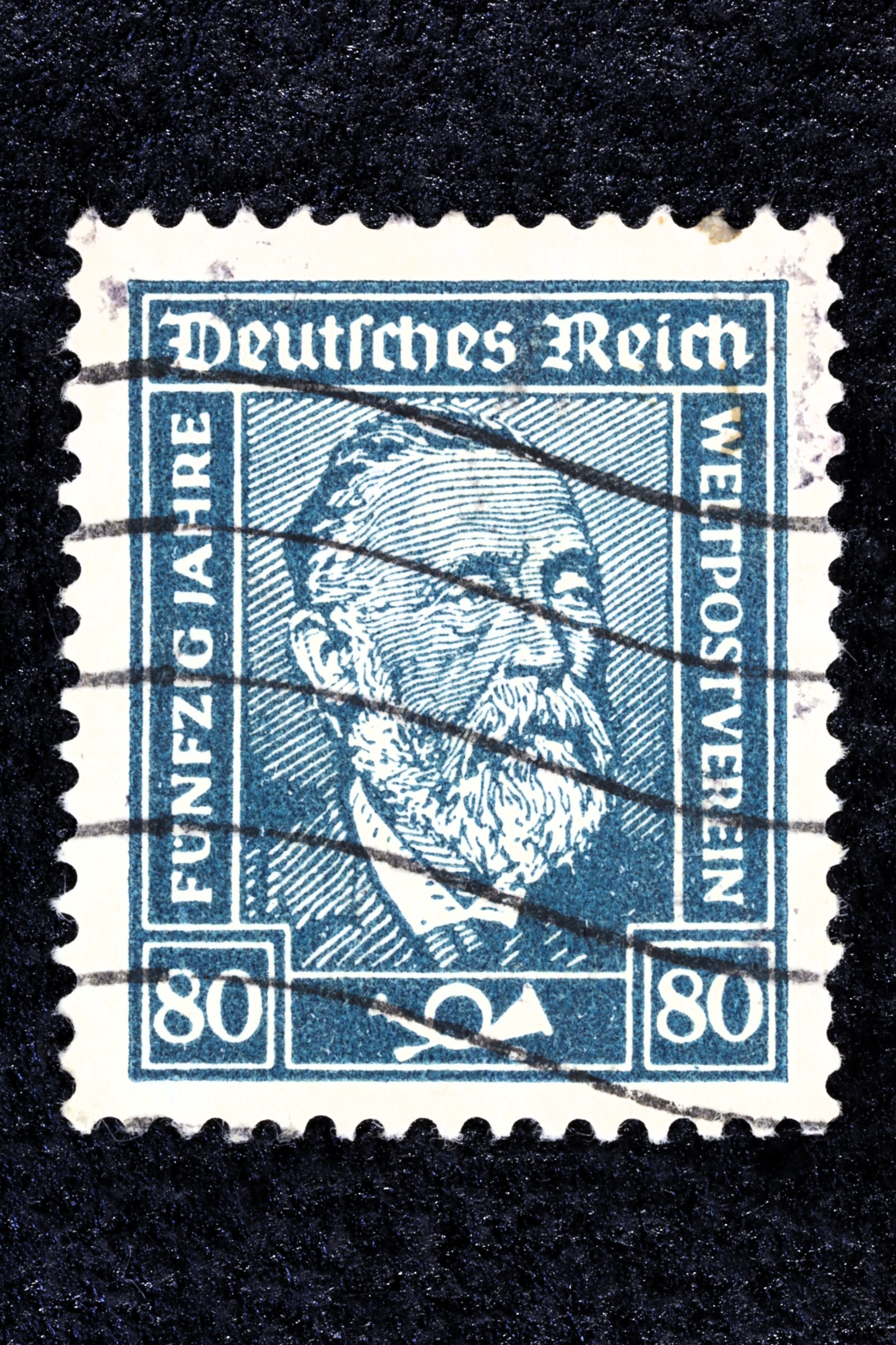 Antiguedades - SELLO POSTAL. ALEMANIA. 80 PENIQUES. USADO. (T)