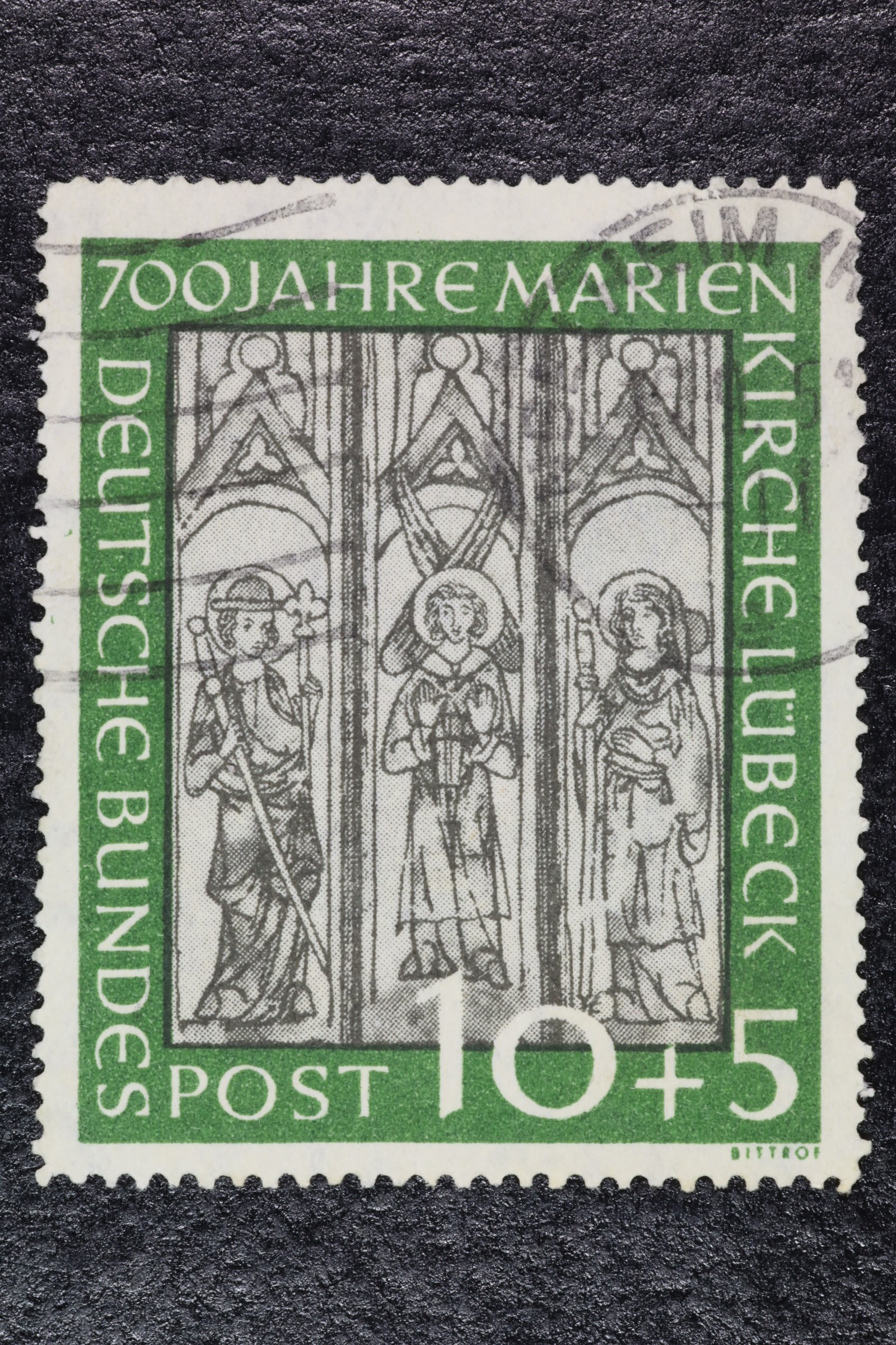 Antiques - POSTAL STAMP. GERMANY. 15 PENCE. USED.