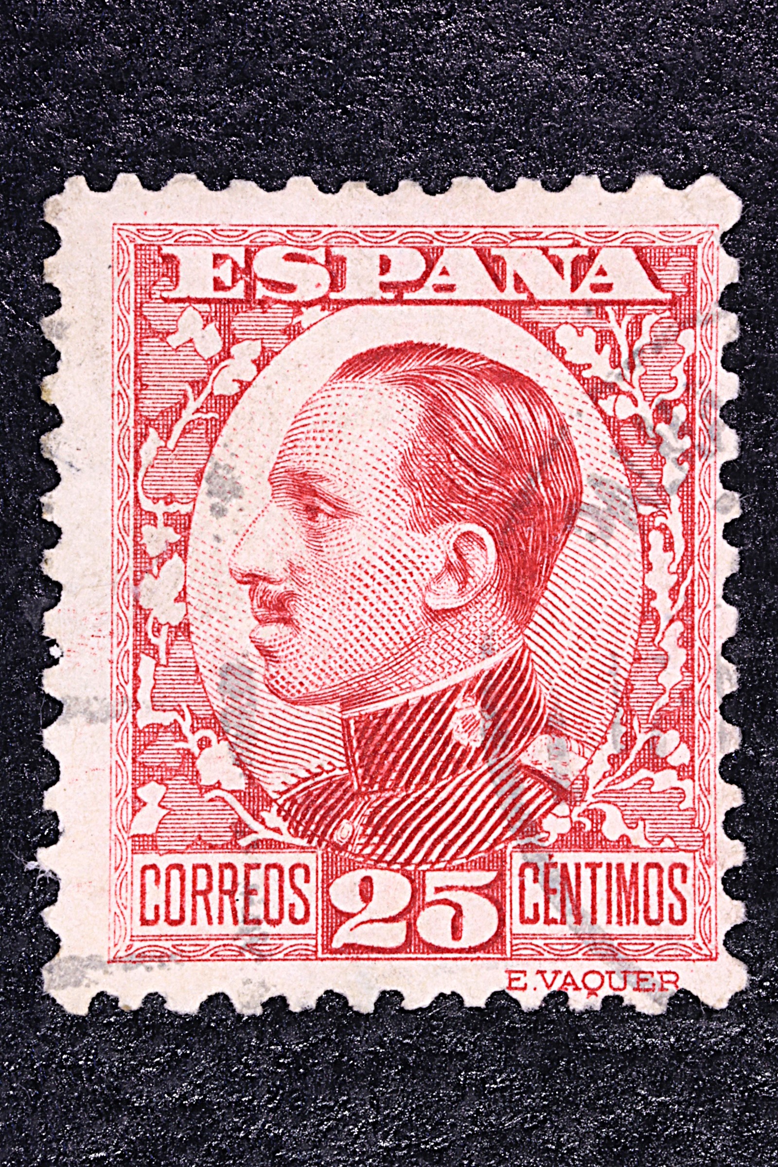 Antiques of postage stamp 1930 spain 25 centimos used
