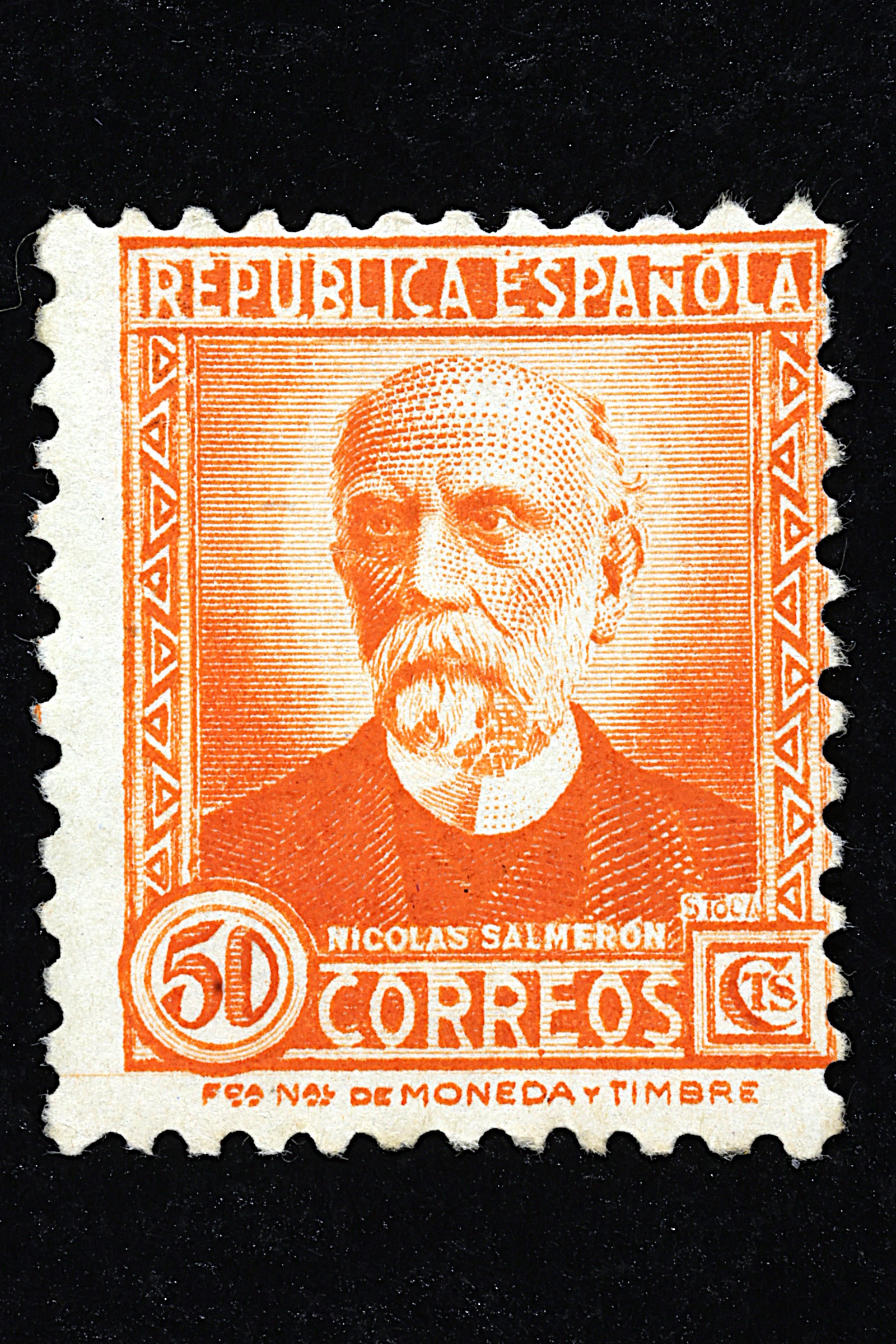 Antiques of postage stamp 1931 spain 50 centimos used