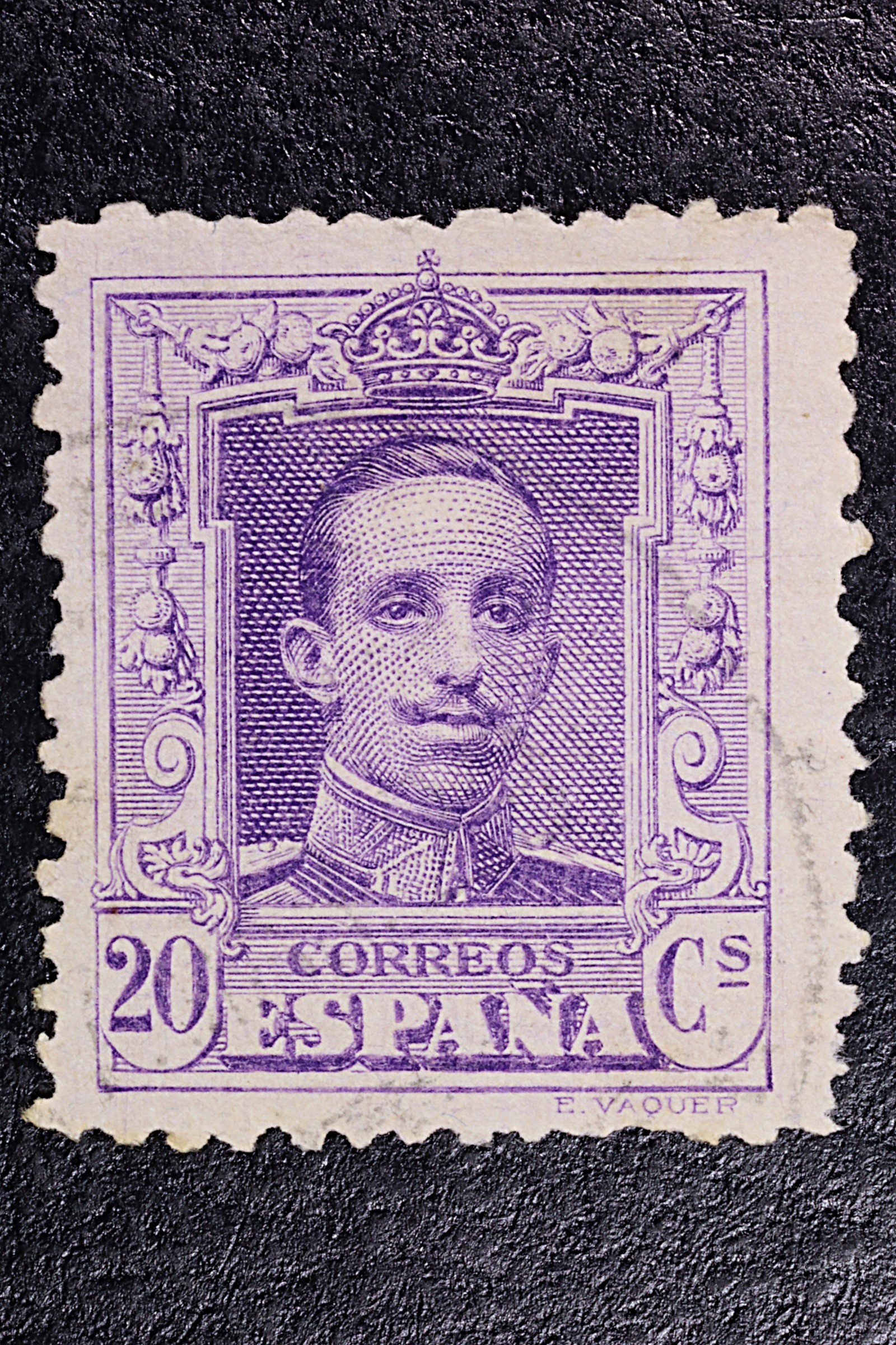 Antiguedades de postage stamp 1922 spain 20 centimos used