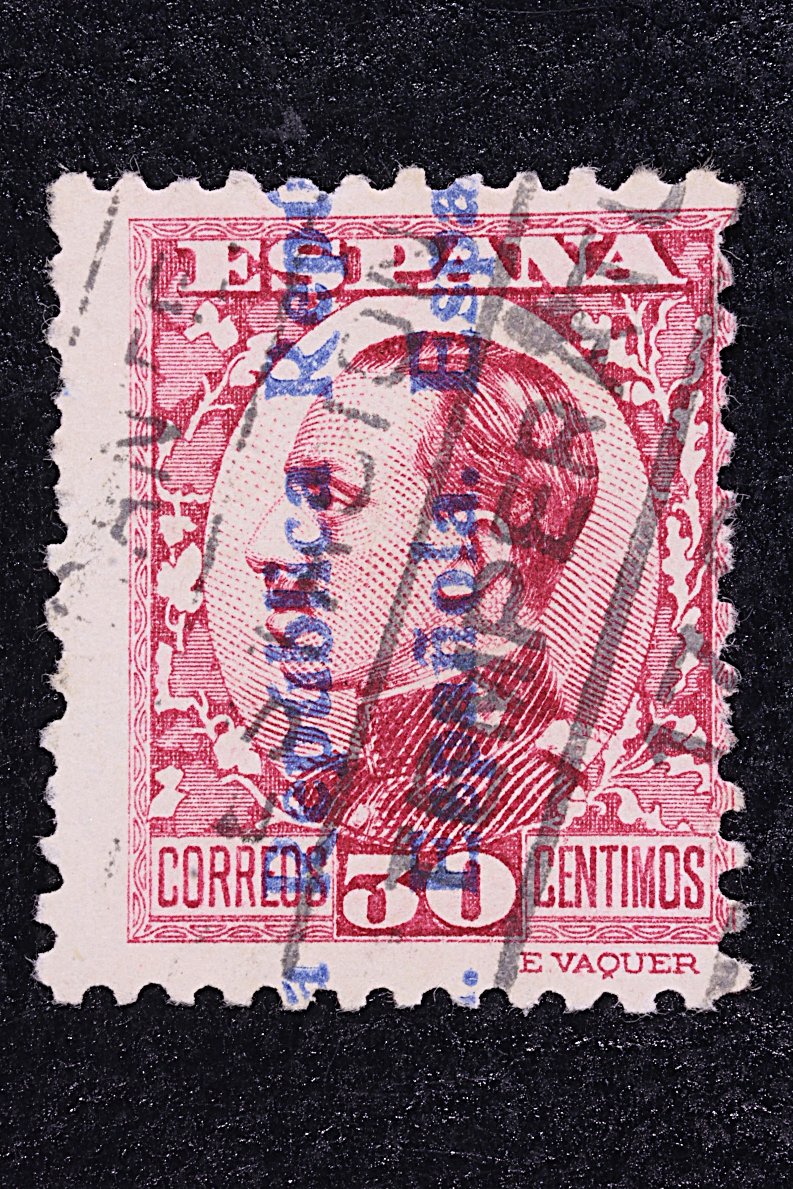 Antiguedades de sello postal españa centimos usado
